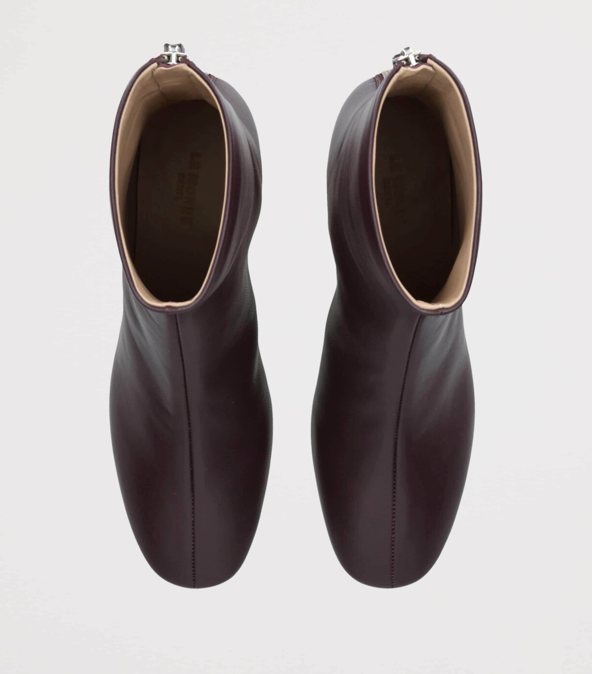 Leather Carole Luna Ankle Boots 40 WINE Image 4