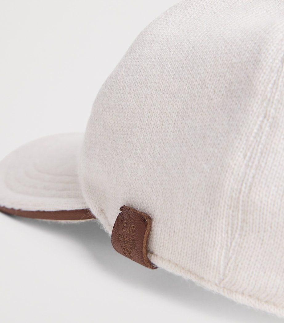 Cashmere Wool-Lined Embroidered Baseball Cap SABBIA Image 4