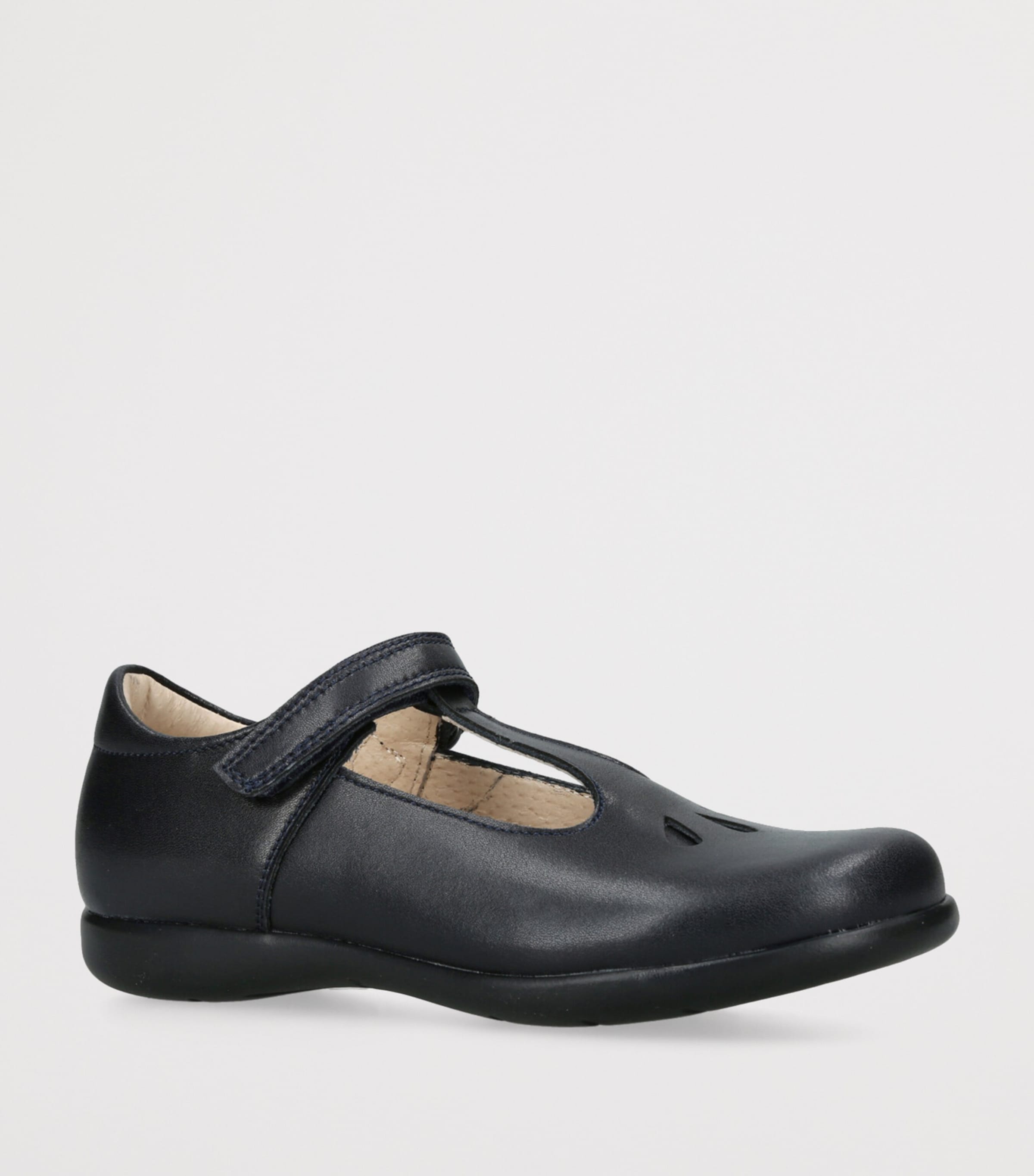 Leather Evie School Shoes NAVY Image 3