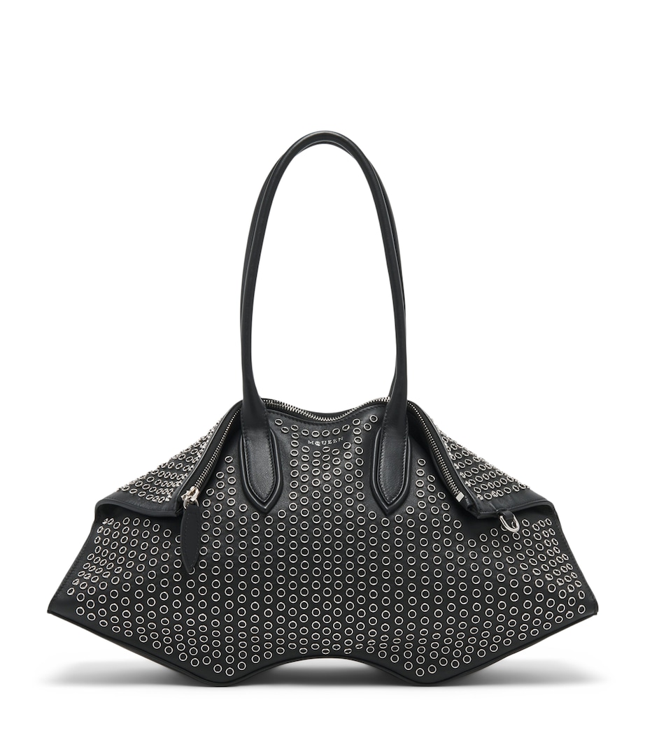 Leather Studded Manta Top-Handle Bag 1000 Image 1