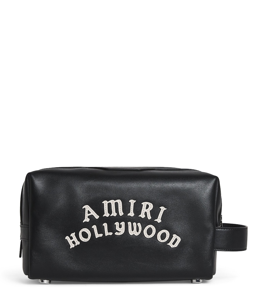 Leather Hollywood Make-Up Bag BLACK Image 1