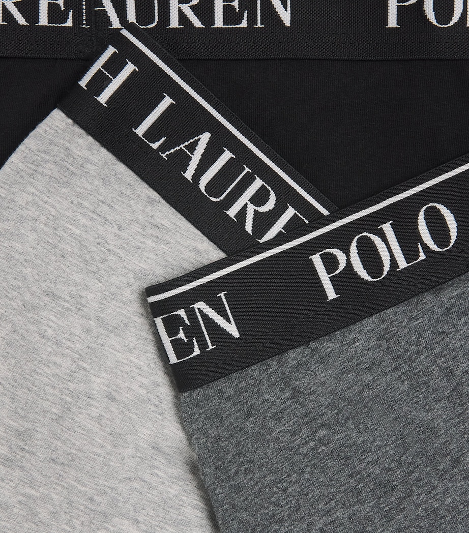Ralph Lauren Kids Pack of 3 Stretch-Cotton Boxer Briefs (6-14 Years) Andover Heather Image 4