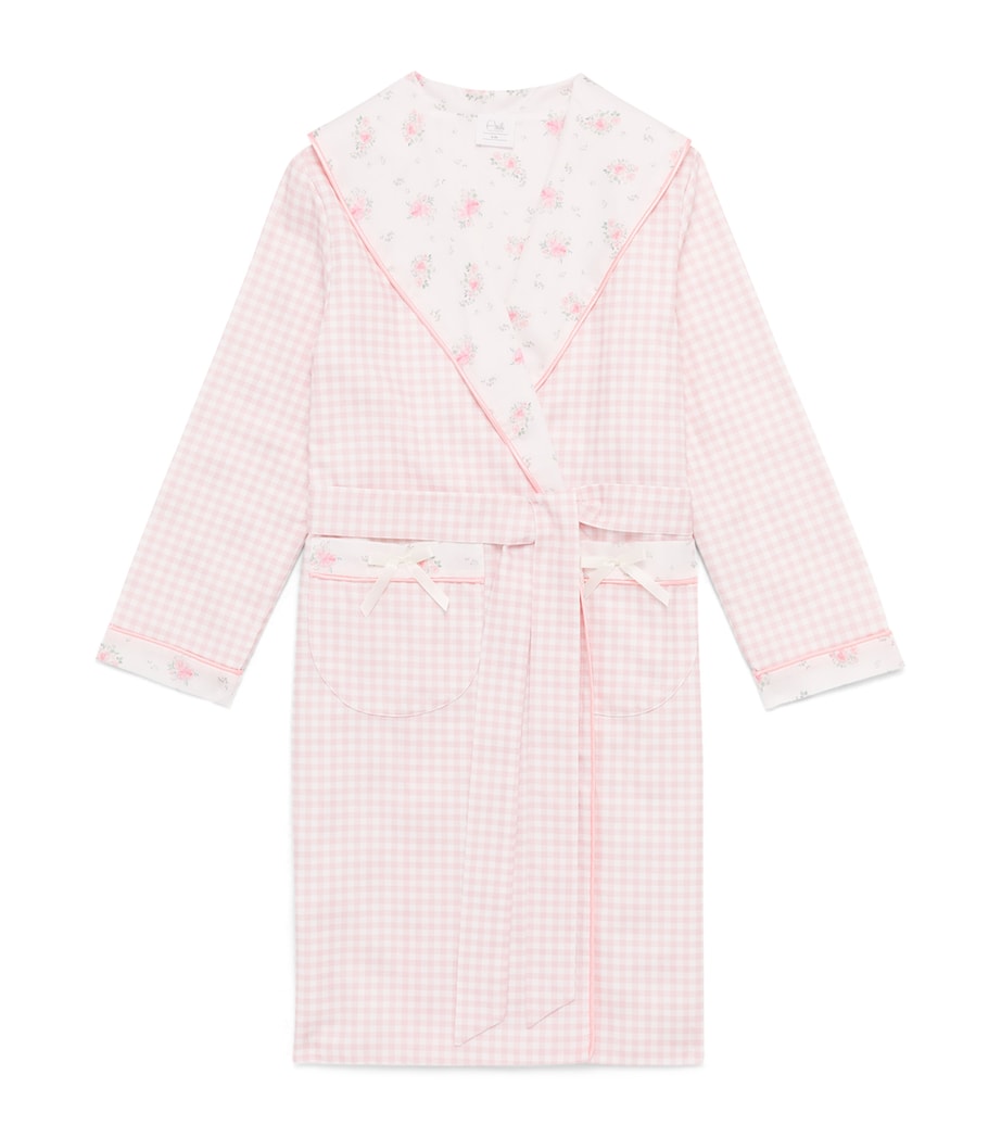 Amiki Emma Robe (2-14 Years) Pink Checks Image 1