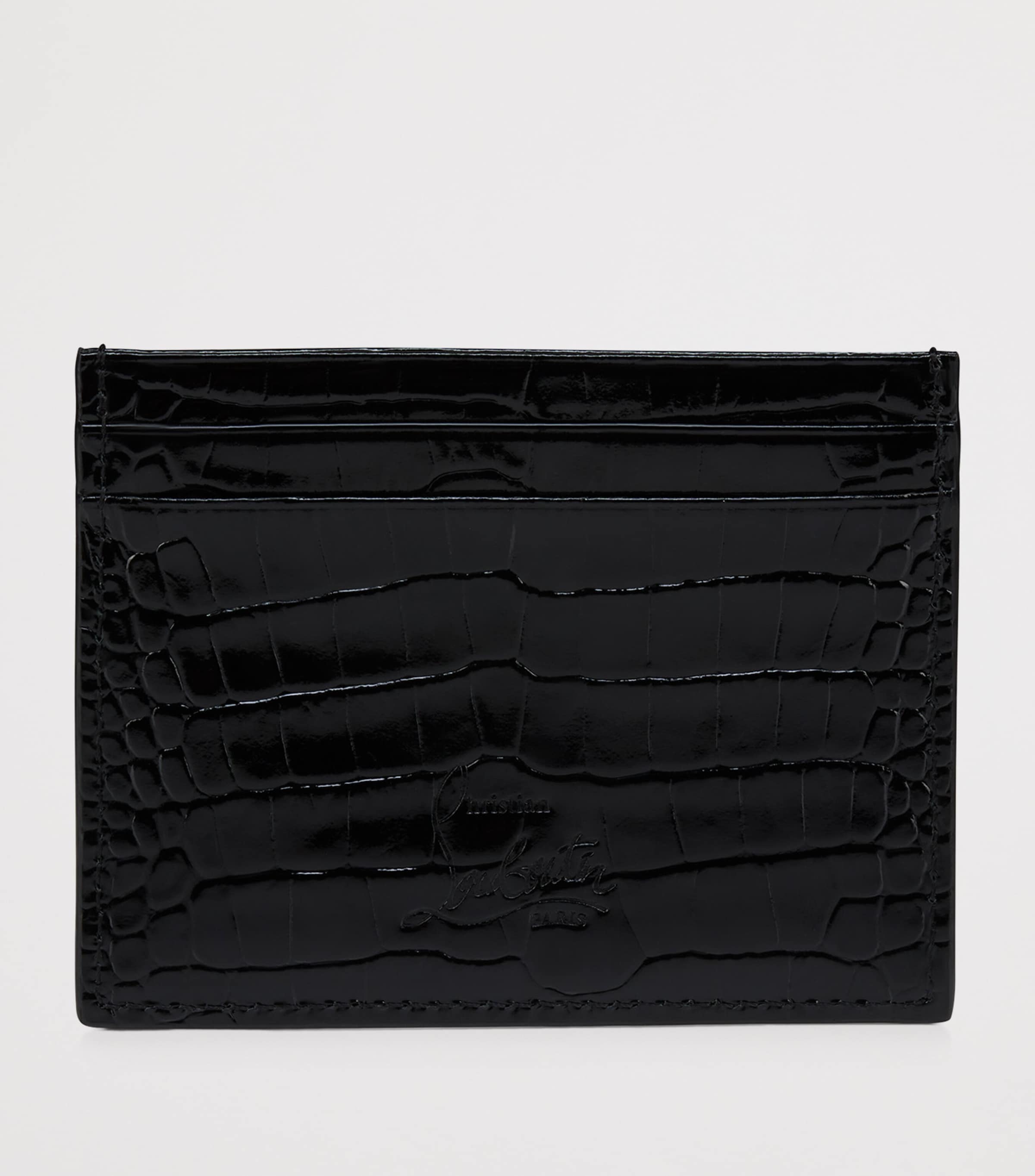 Mooncrest Crocodile-Embossed Card Holder BK01 Image 4