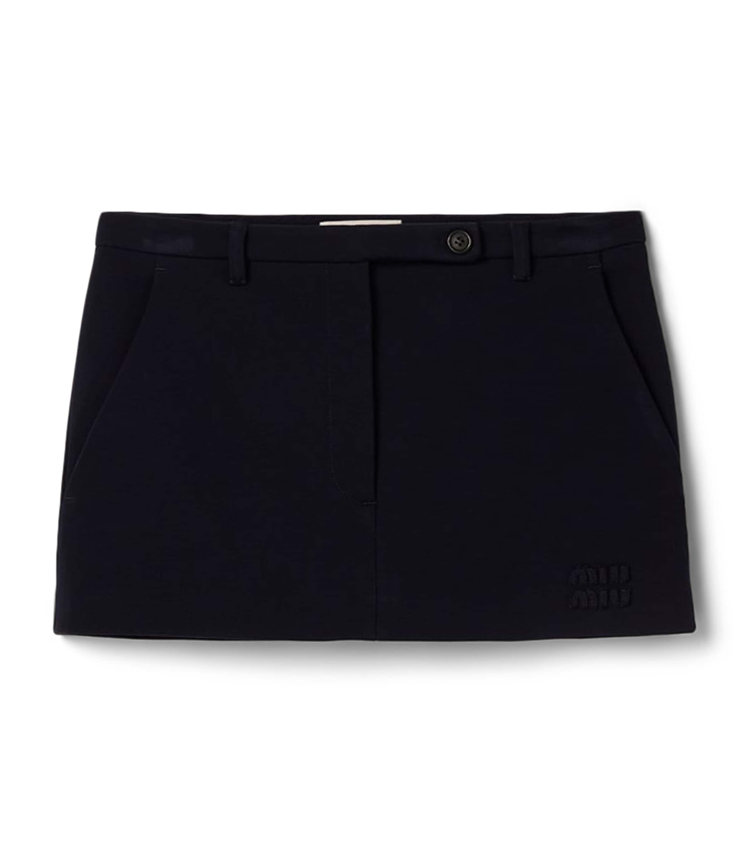 Logo Ribbed Mini Skirt F0008 Image 1