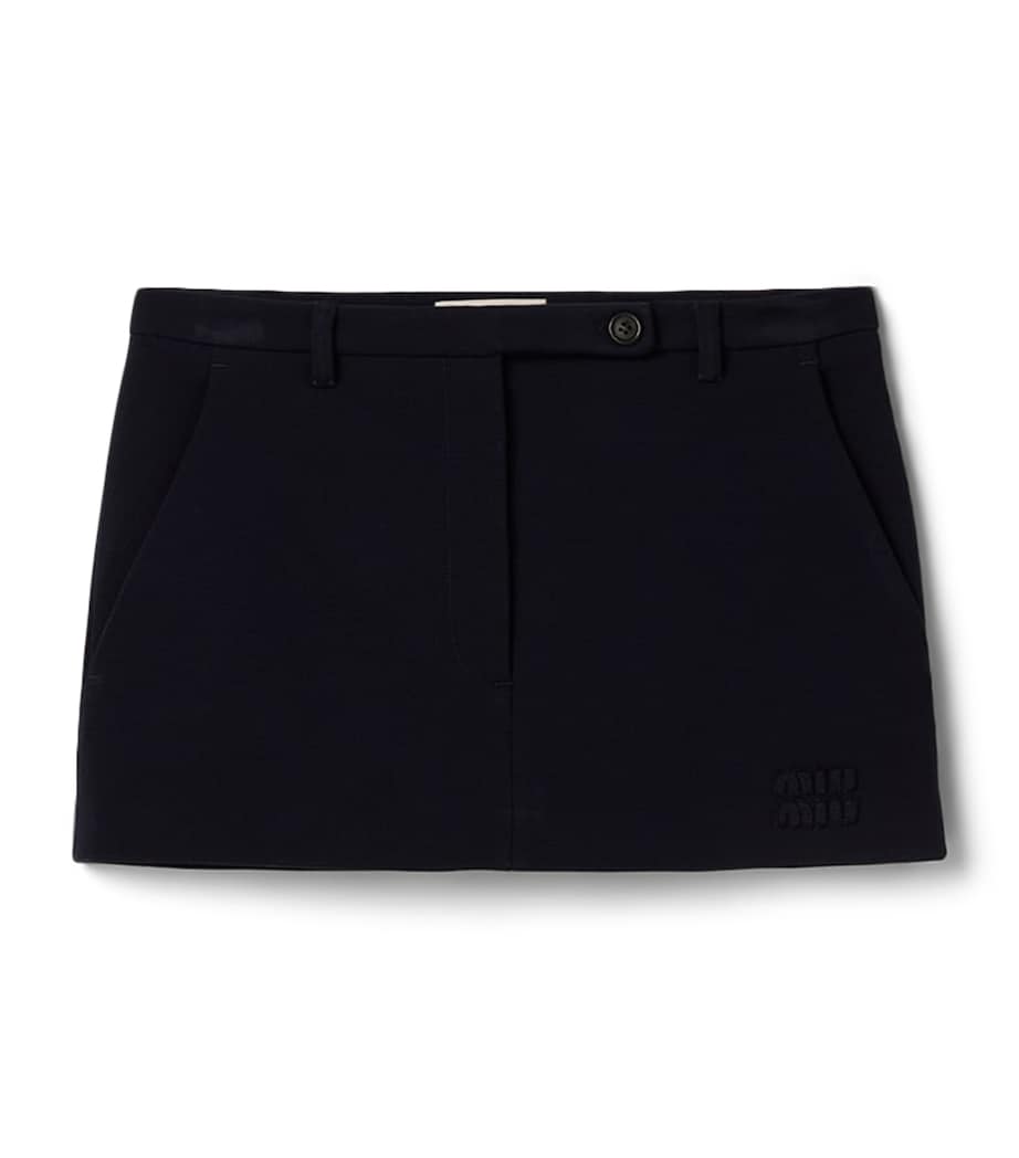 Logo Ribbed Mini Skirt F0008 Image 1