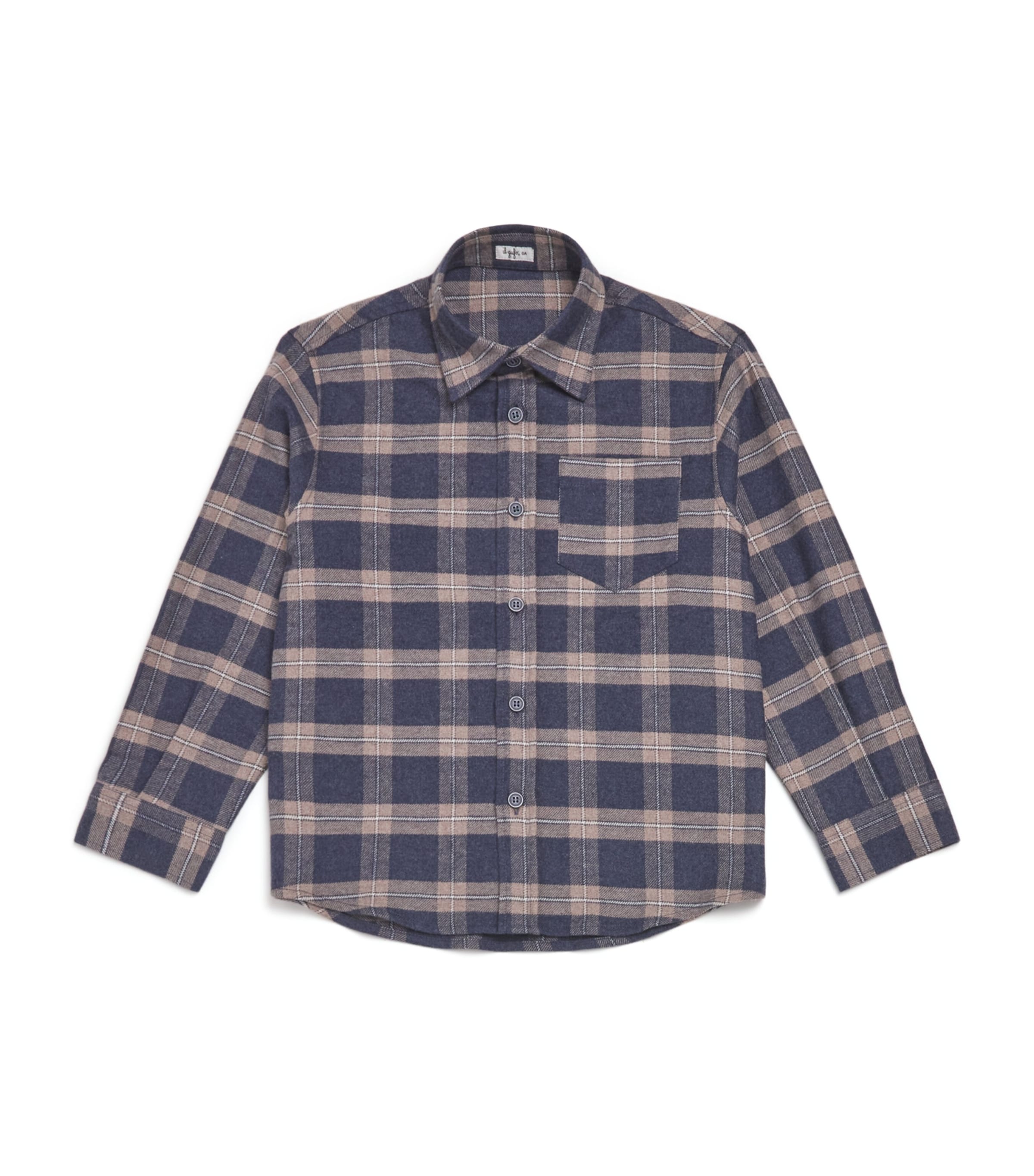 Cotton Check Shirt (2-14 Years) 175TEAK BROWN Image 1
