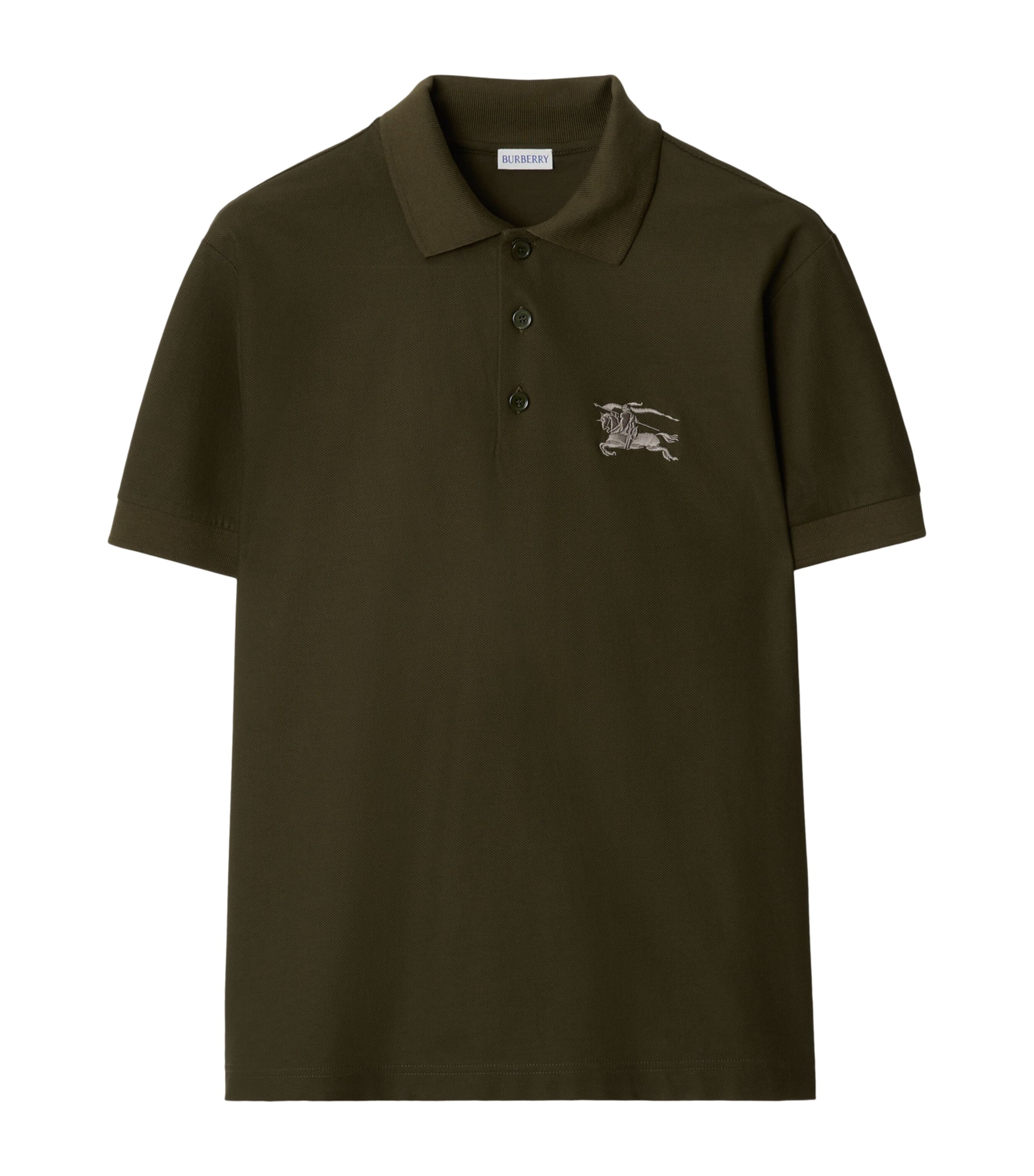 Embroidered Metallic EKD Polo Shirt MARSH GREEN Image 1
