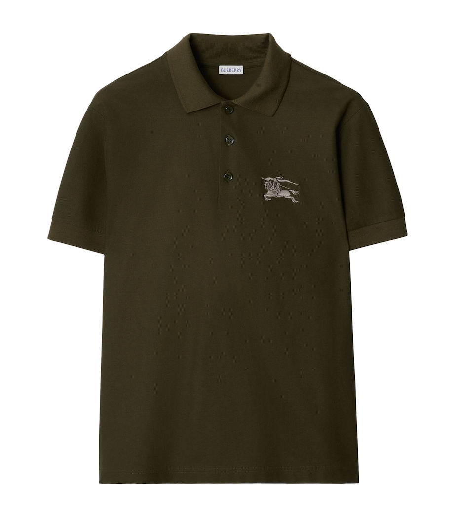 Embroidered Metallic EKD Polo Shirt MARSH GREEN Image 1