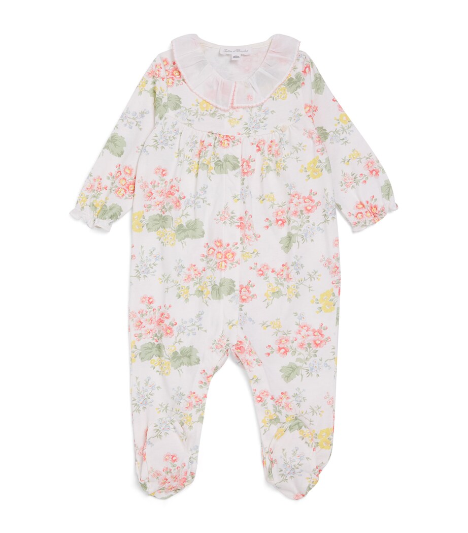 Tartine et Chocolat Cotton Floral All-In-One (Newborn-2 Years) Nacre Image 1