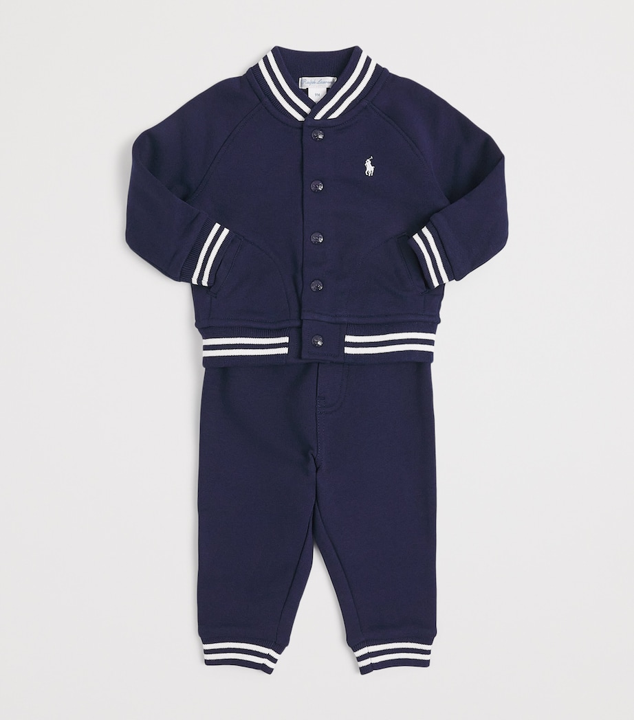 Cotton-Blend Jacket and Sweatpants Set (3-24 Months) NAVY Image 3