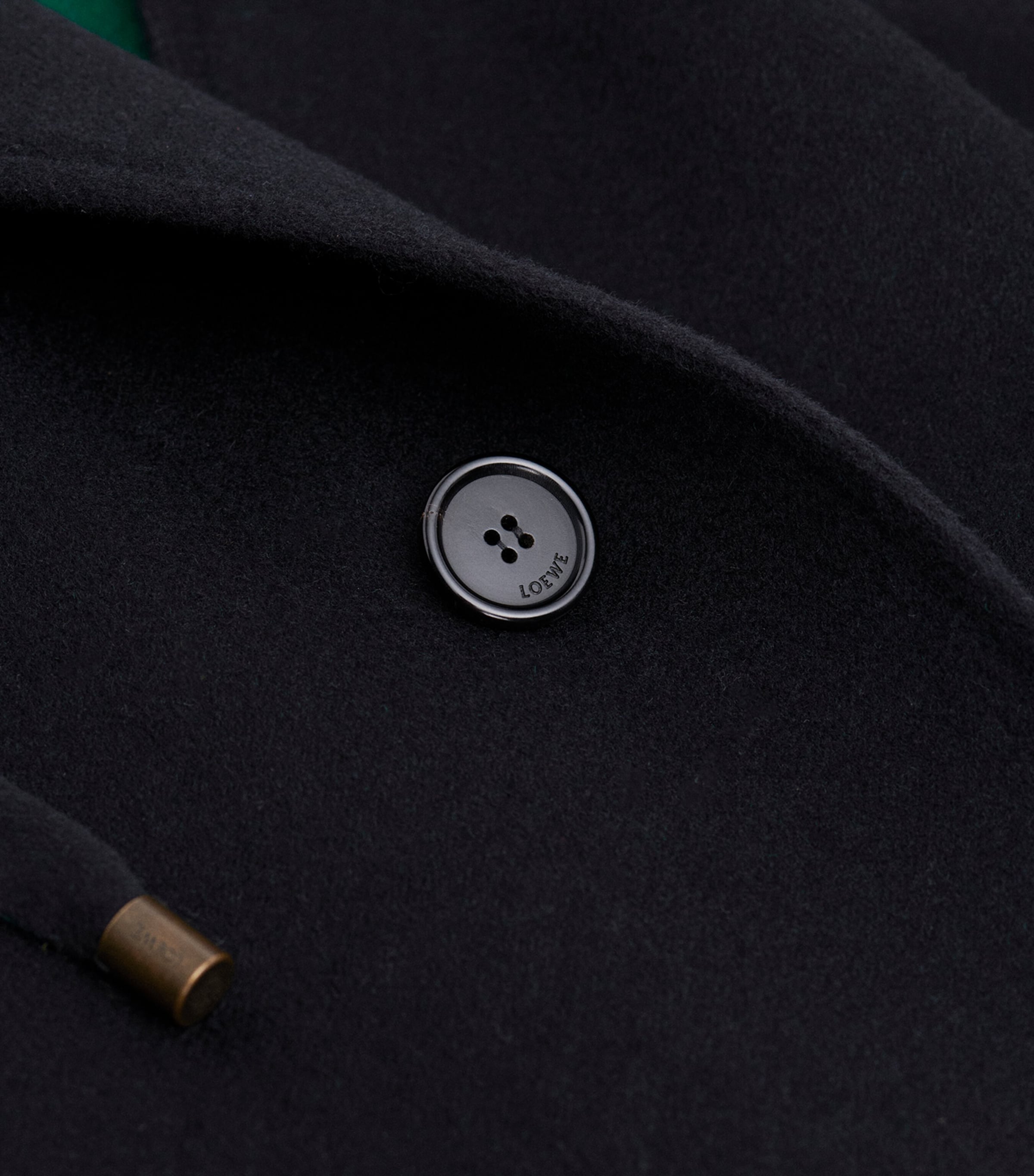 Wool-Cashmere Duffle Coat BLACK/GREEN Image 6