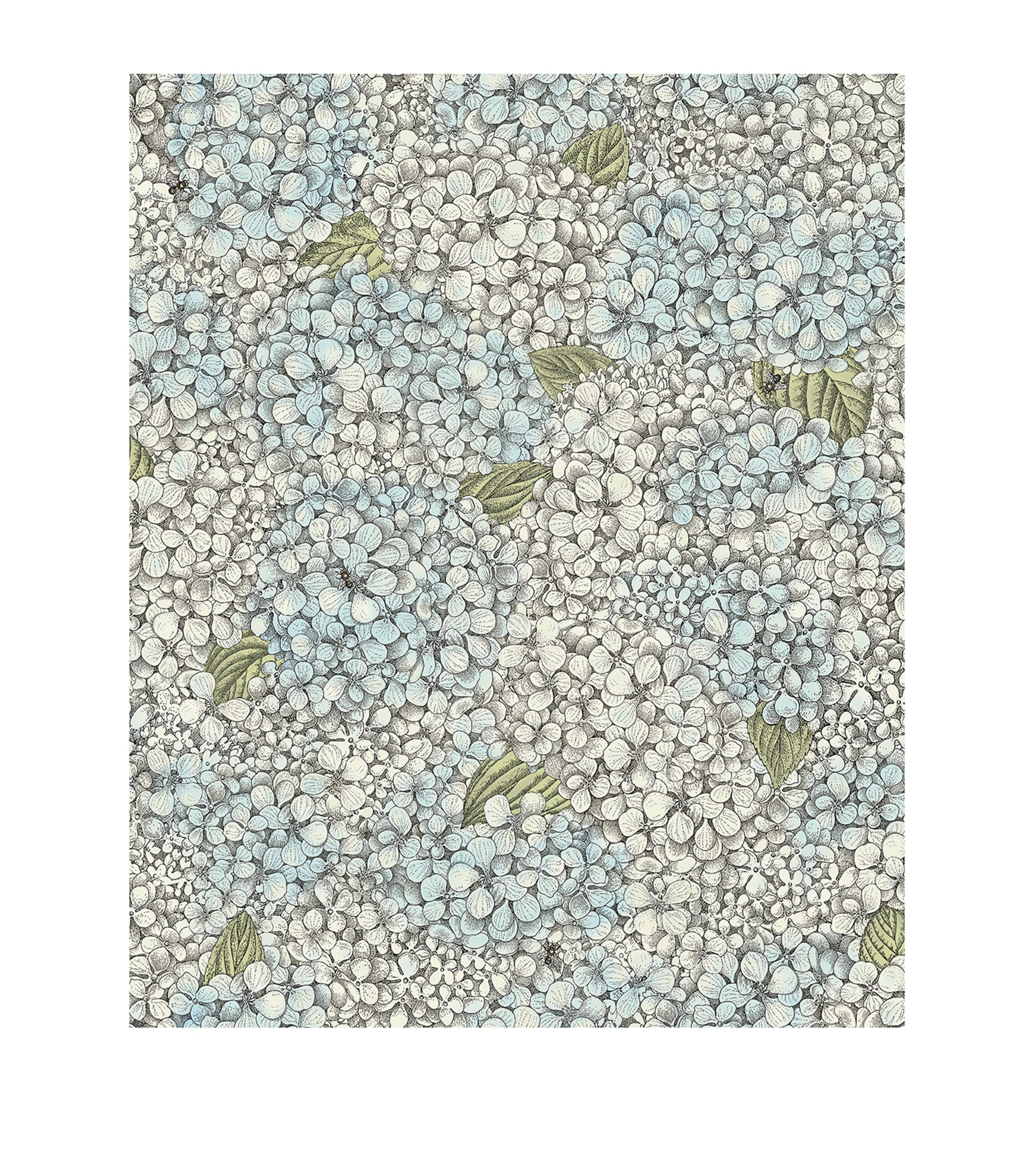 Cole & Son x Fornasetti Ortensia Wallpaper Roll Blue & Cream Image 1