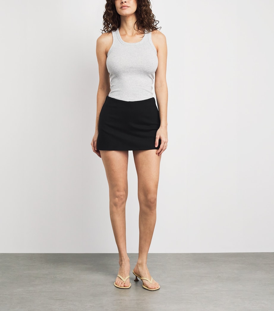 Skims Womens Jersey Mini Skort Obsidian Image 2