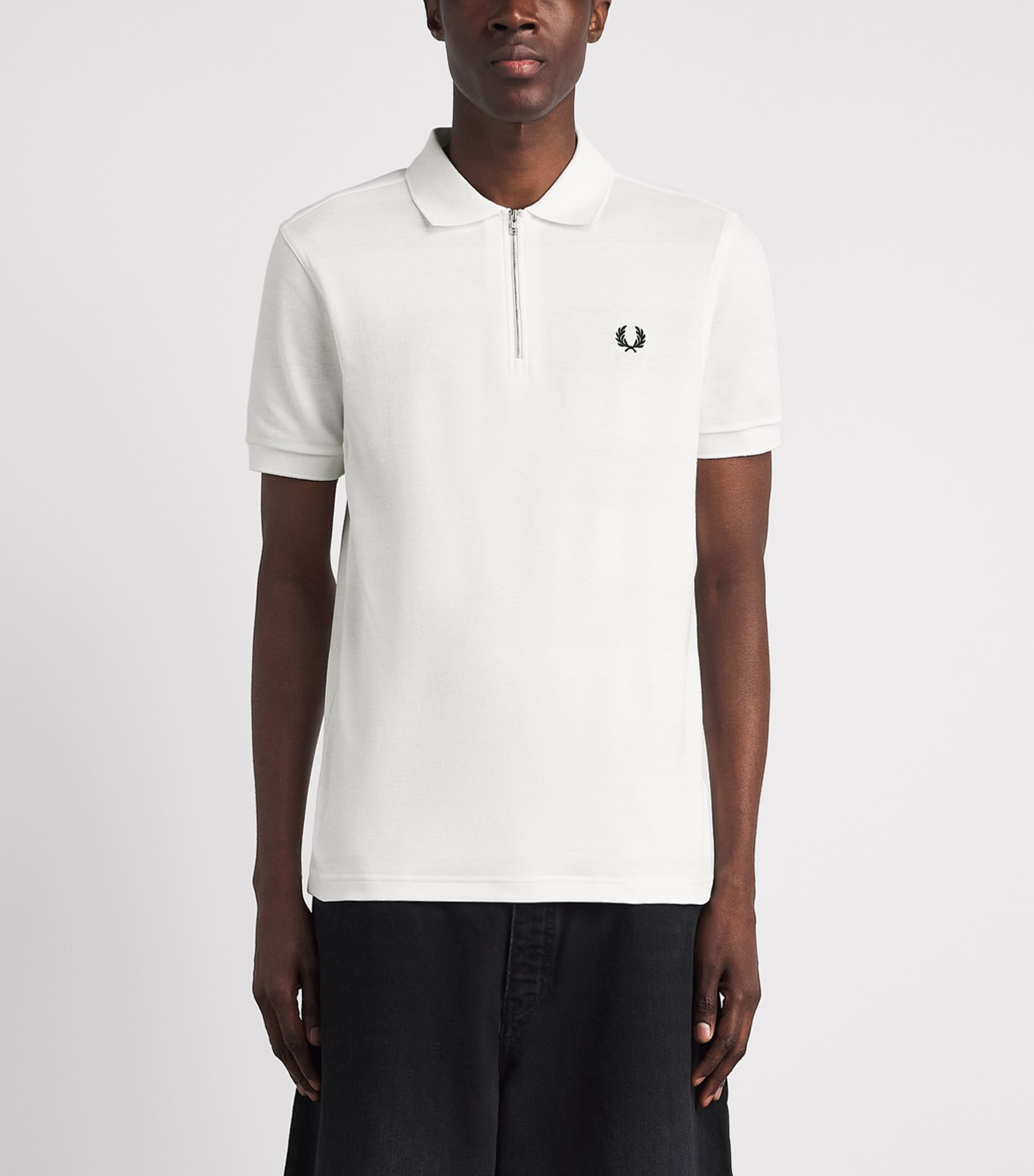 Fred Perry Mens Cotton Piqué Polo Shirt Snow White Image 4