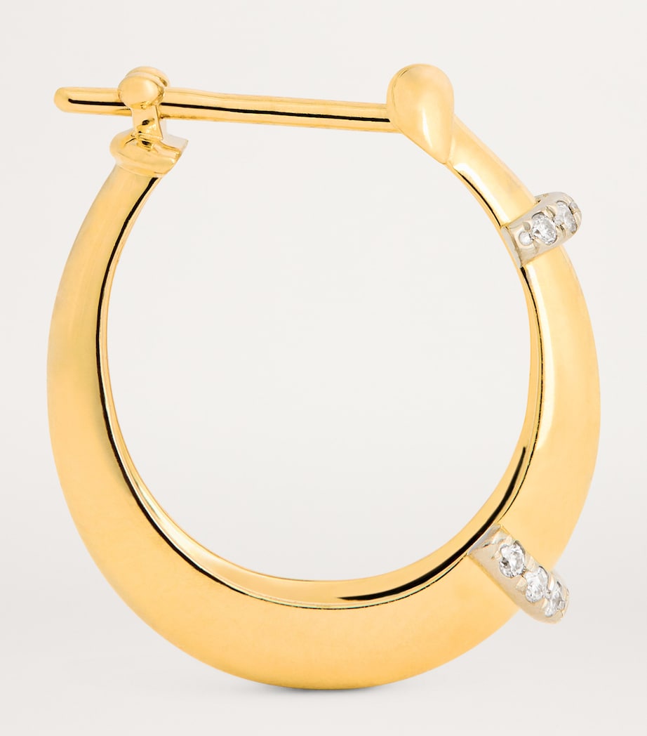 Yellow Gold and Diamond Lot N*91 Hoop Earrings YELLOW GOLD Image 5