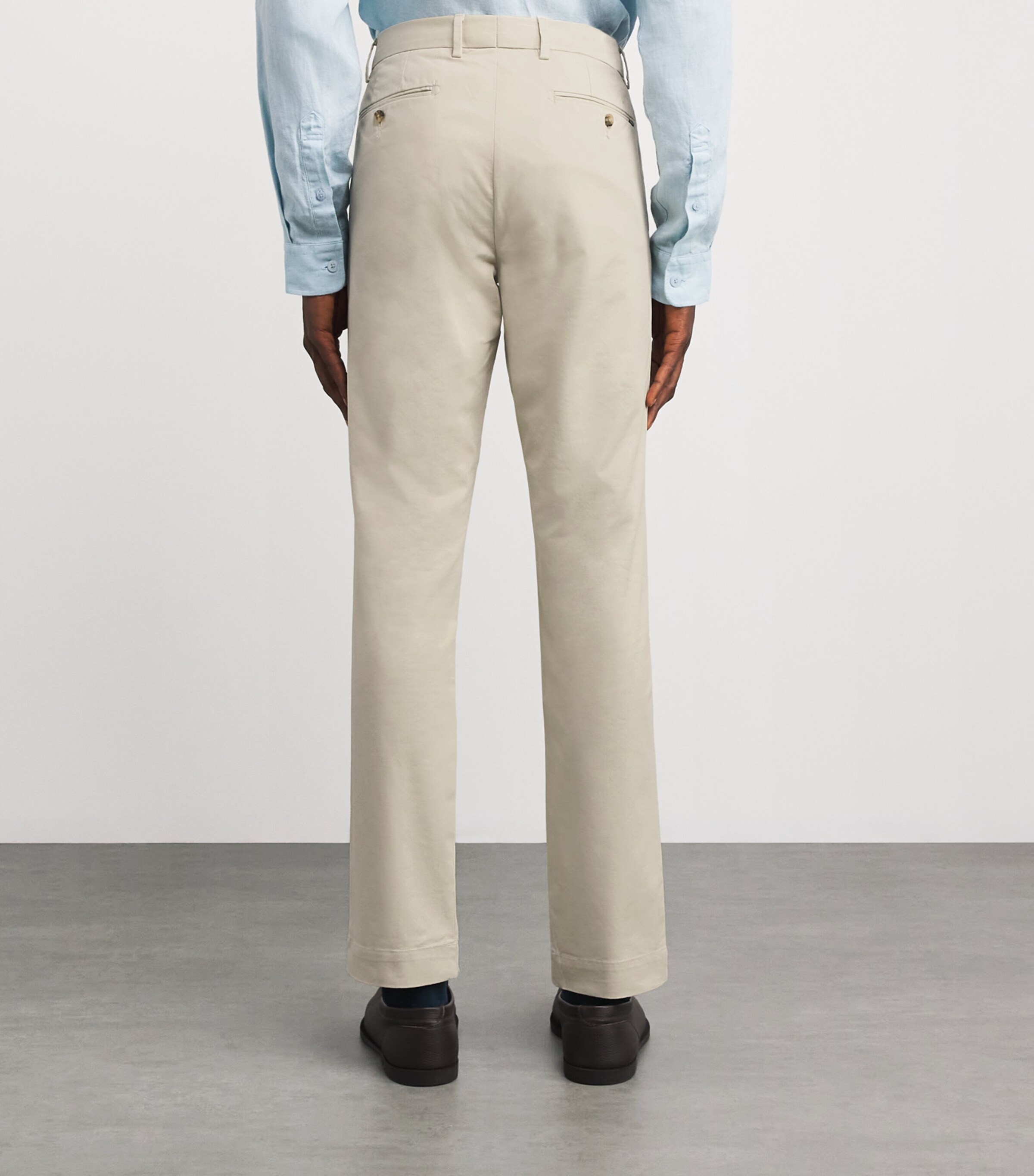 Stretch-Cotton Slim Chinos BASIC SAND Image 10