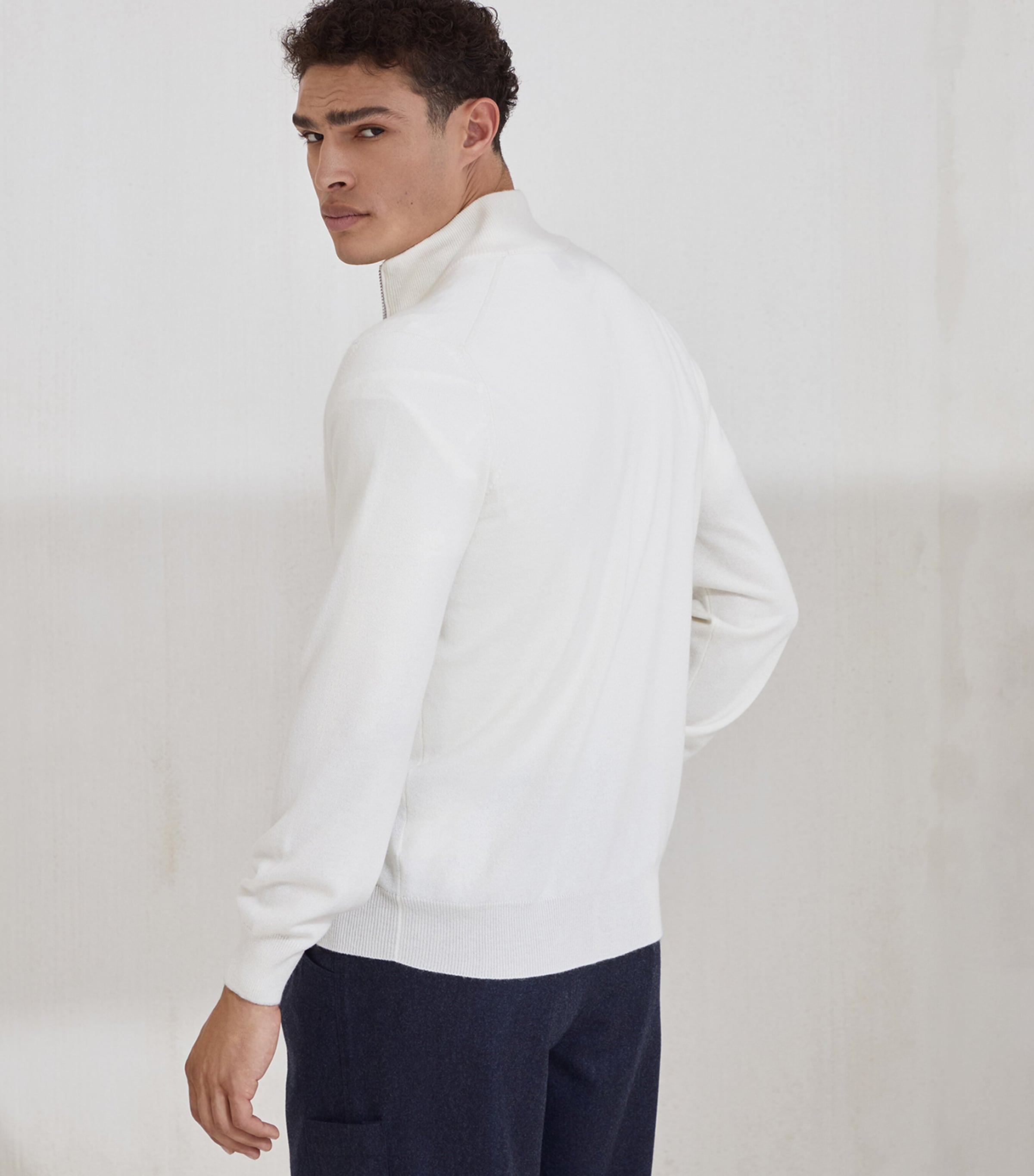 Cashmere Zip-Up Cardigan CO312 Image 3