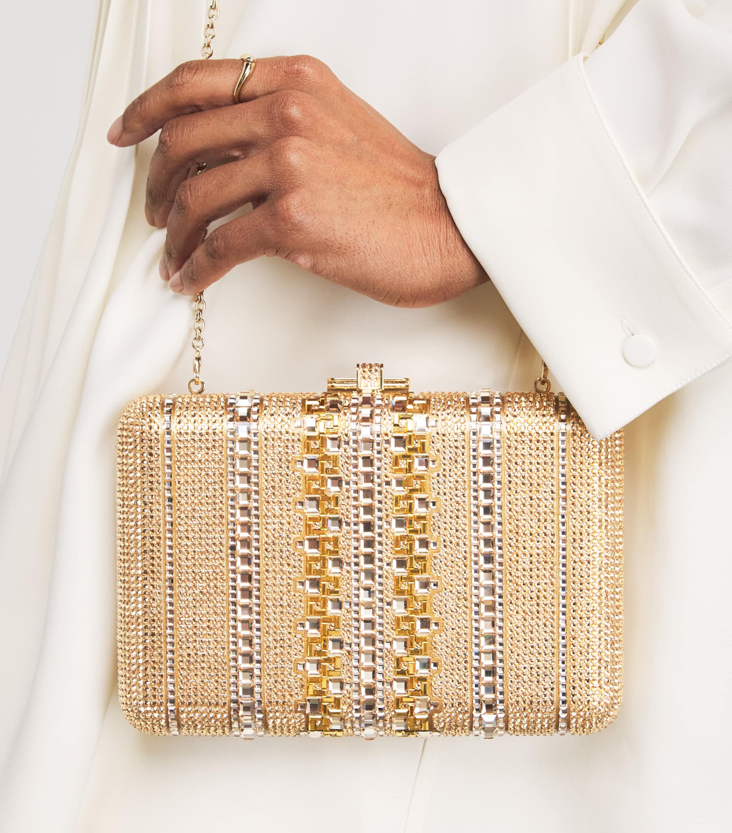 Crystal Lattice Slim Slide Clutch Bag CPRMT CHAM PROS MLT Image 2