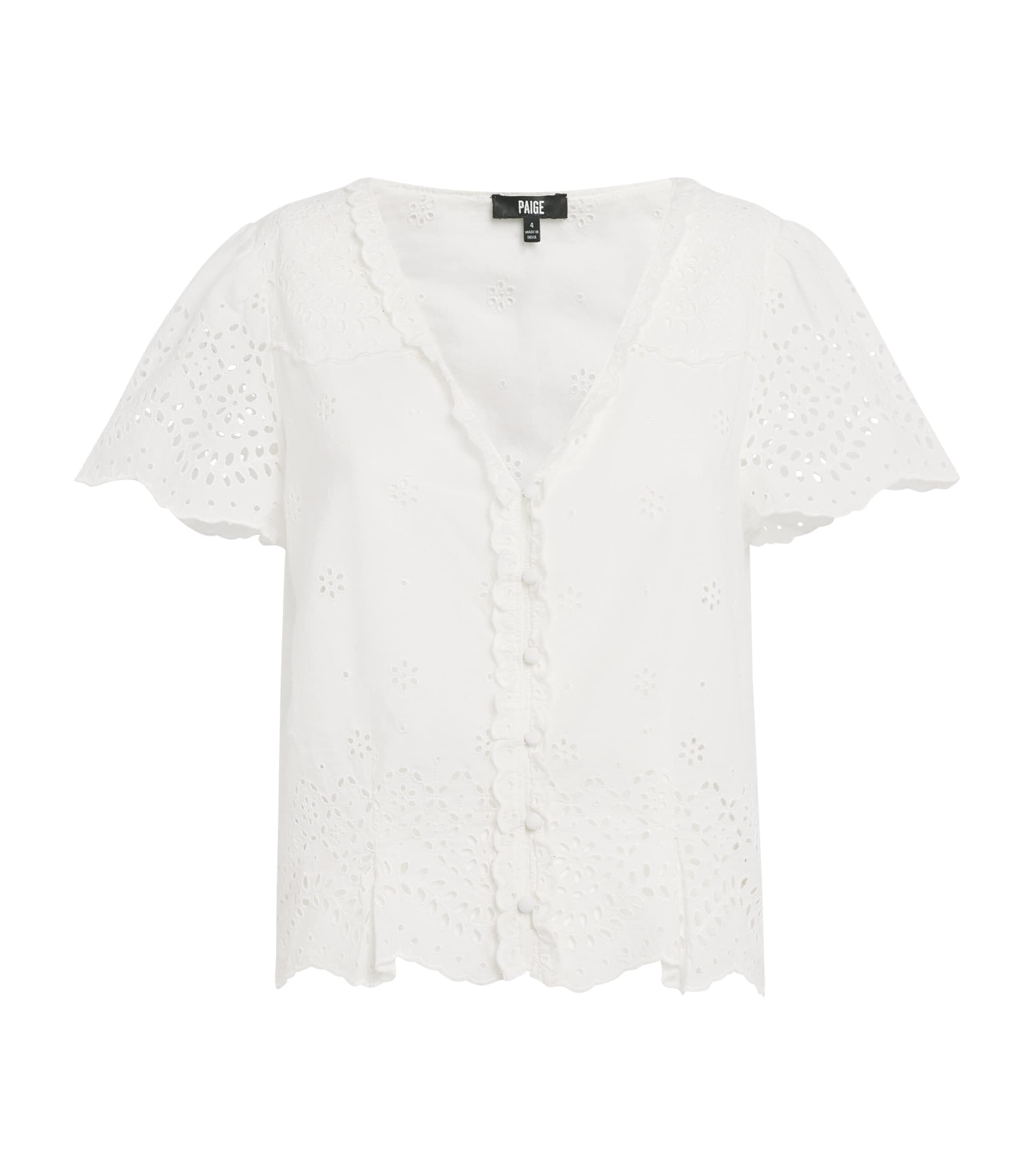 Paige Cotton Quinta Top In White