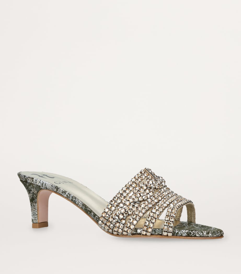 Geneva Heeled Mules 55 GOLD COMB Image 3