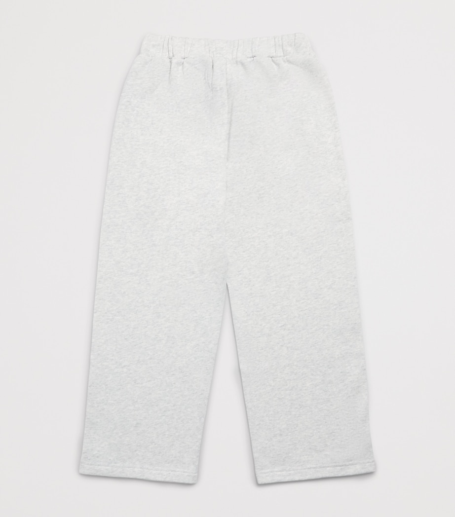 Palm Angels Kids Cotton Drawstring Logo Sweatpants (4-12+ Years) Gri Mel/mel Gry Image 2