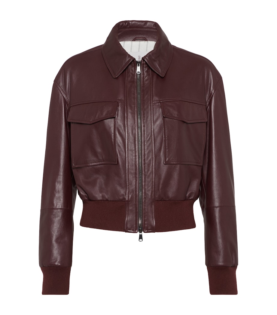 Leather Bomber Jacket C4243 Image 1