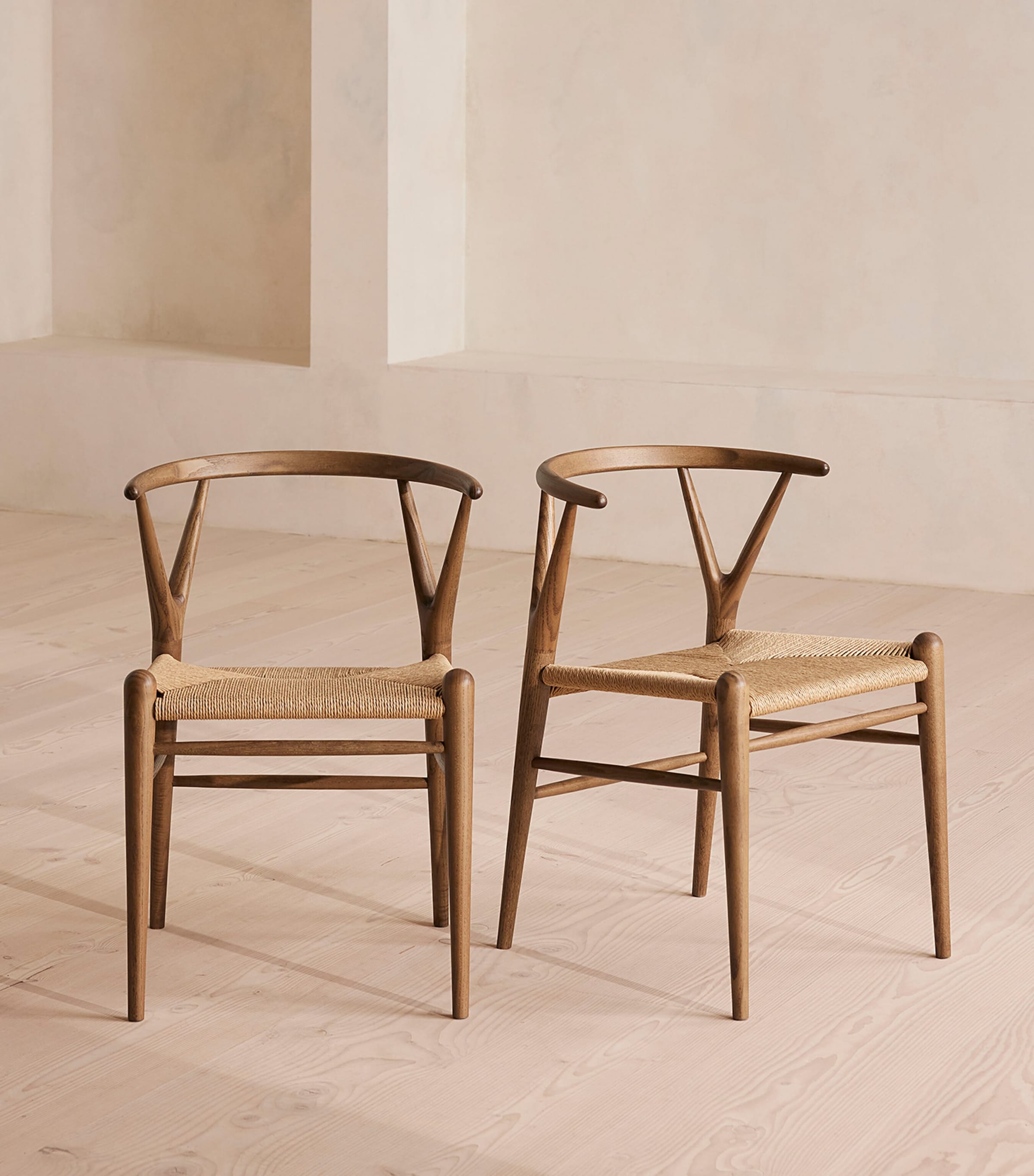 Soho Home Set of 2 Walnut Sitwell Chairs Brown Image 5