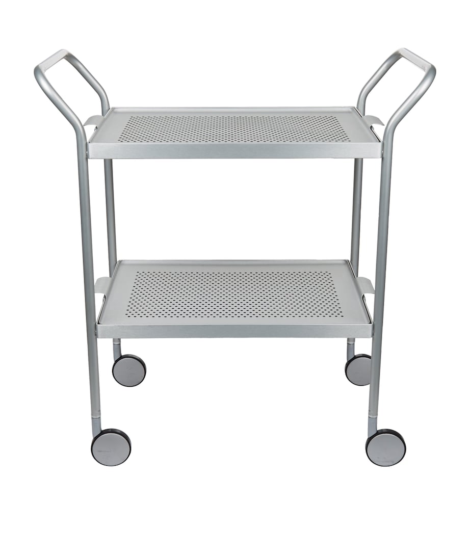 Rubber Grip Two-Tiered Trolley SILVER Image 1