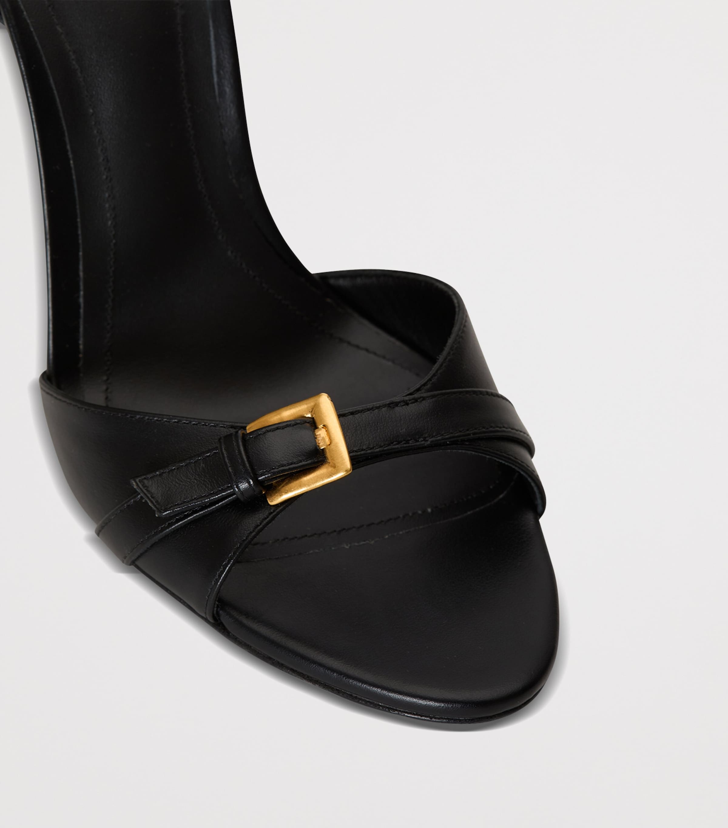 Balmain Calfskin Anthem Heeled Sandals 95 Noir Image 8