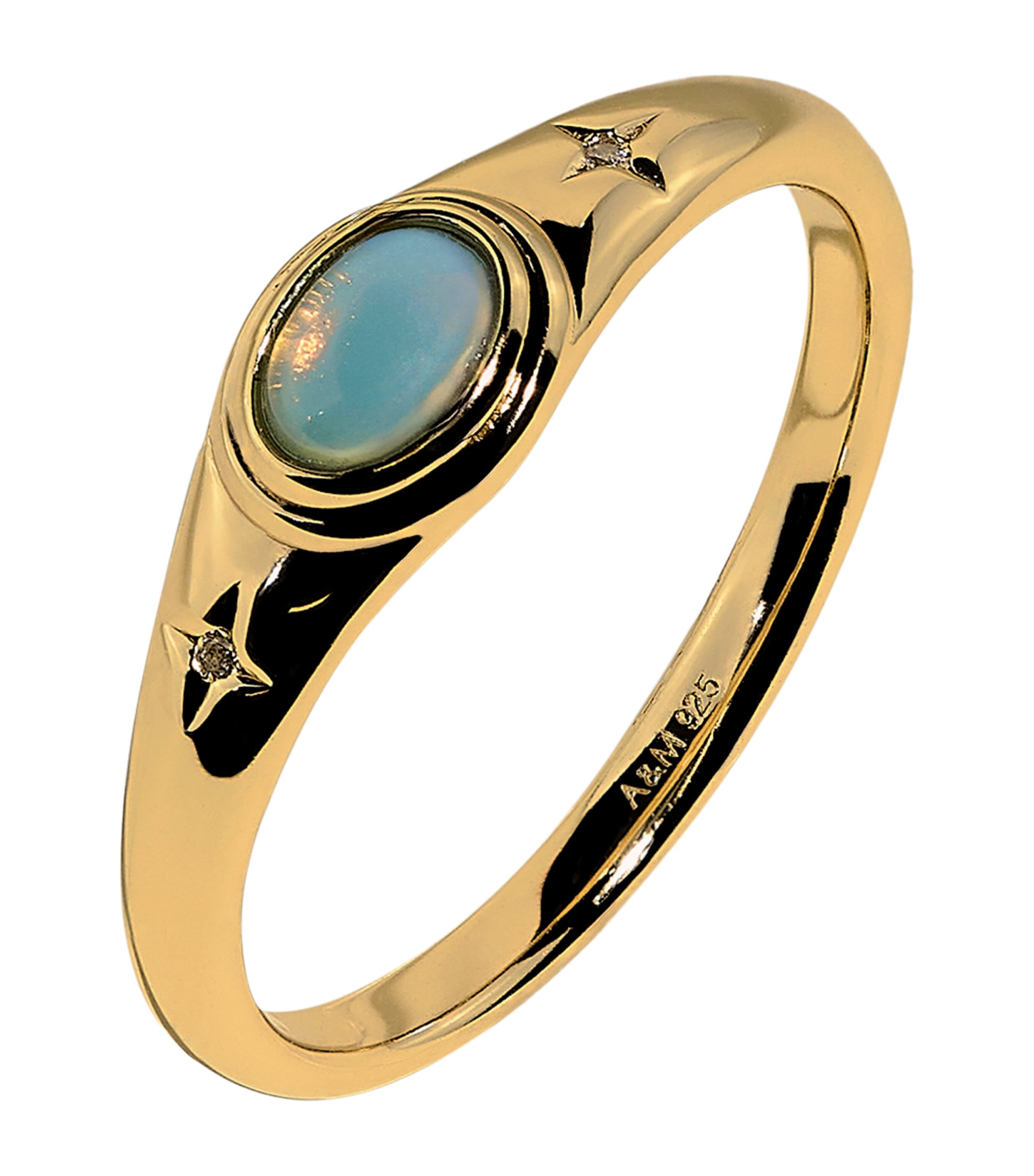 Astrid & Miyu Gold-Plated Silver Cosmic Ring