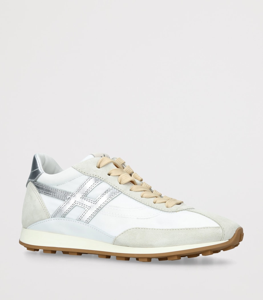 Leather H669 Allacciato Sneakers SILVER COM Image 3