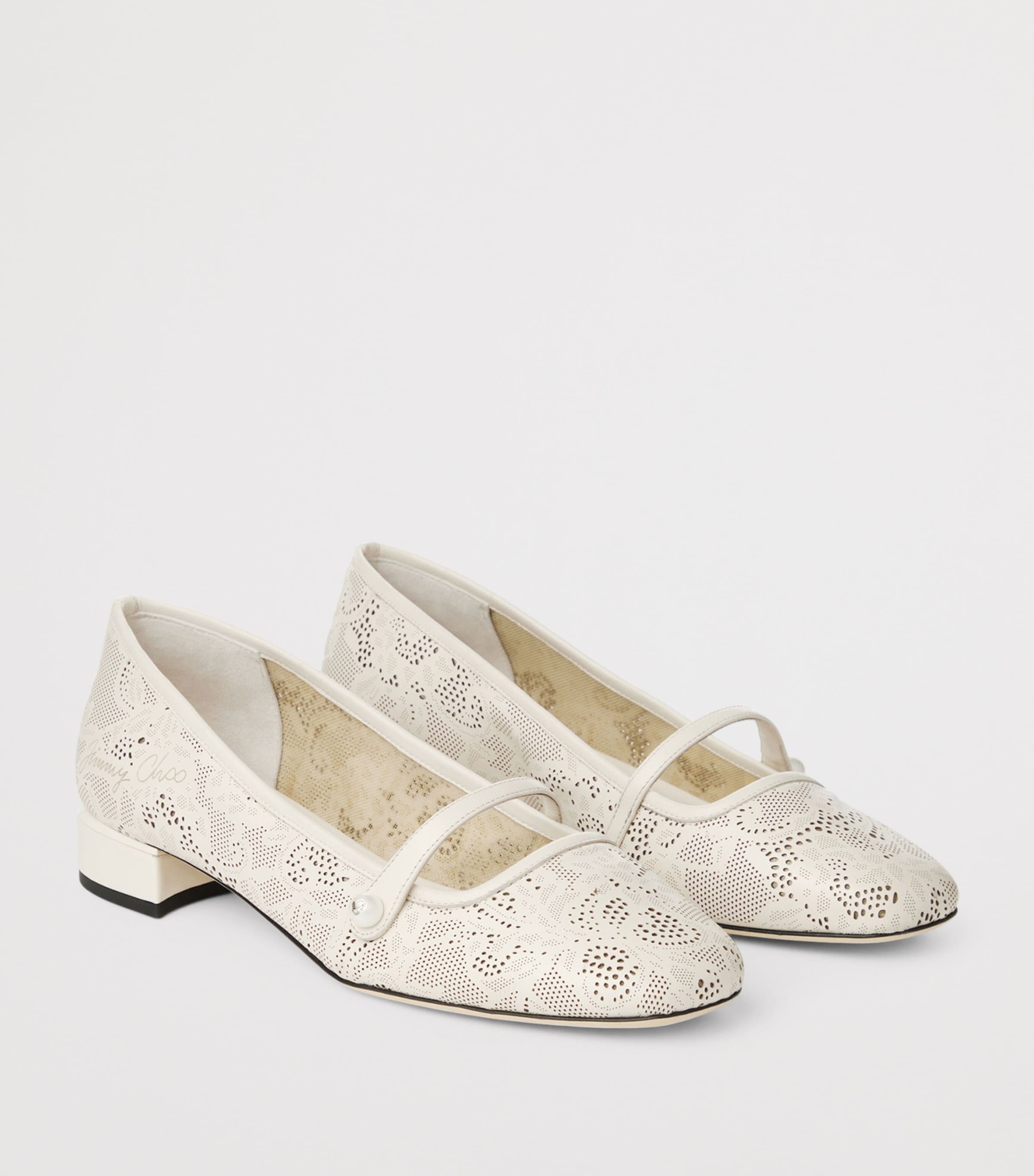Jimmy Choo Elisa 25 Ballet Pumps Latte Image 3
