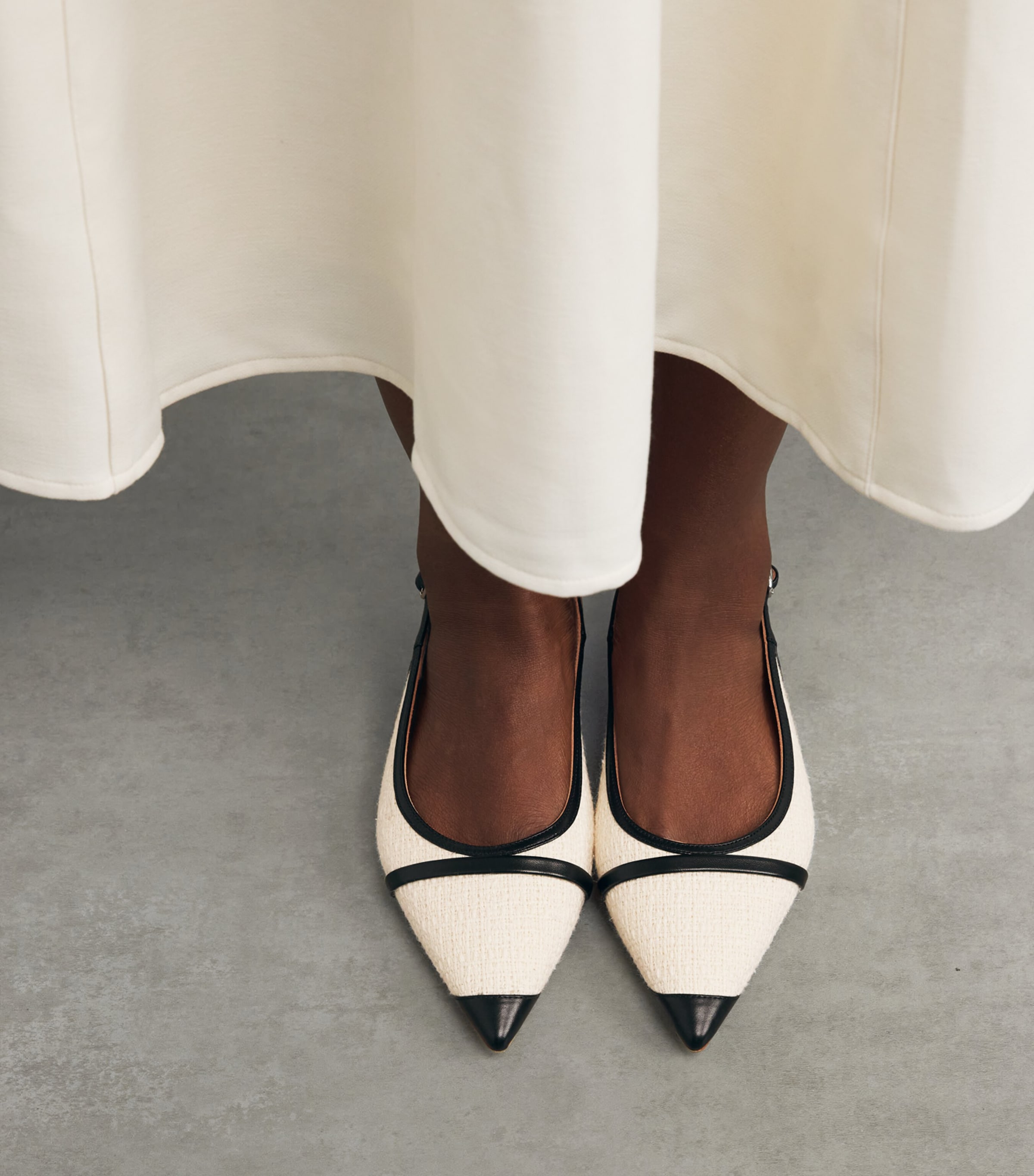 Bouclé Jama Slingback Flats CREAM Image 2