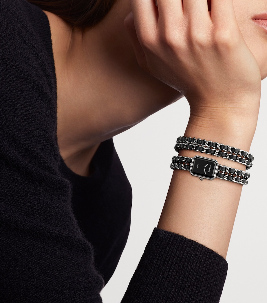 Coated Steel Première Iconic Chain Double Row Watch 19.7mm BLACK Image 2