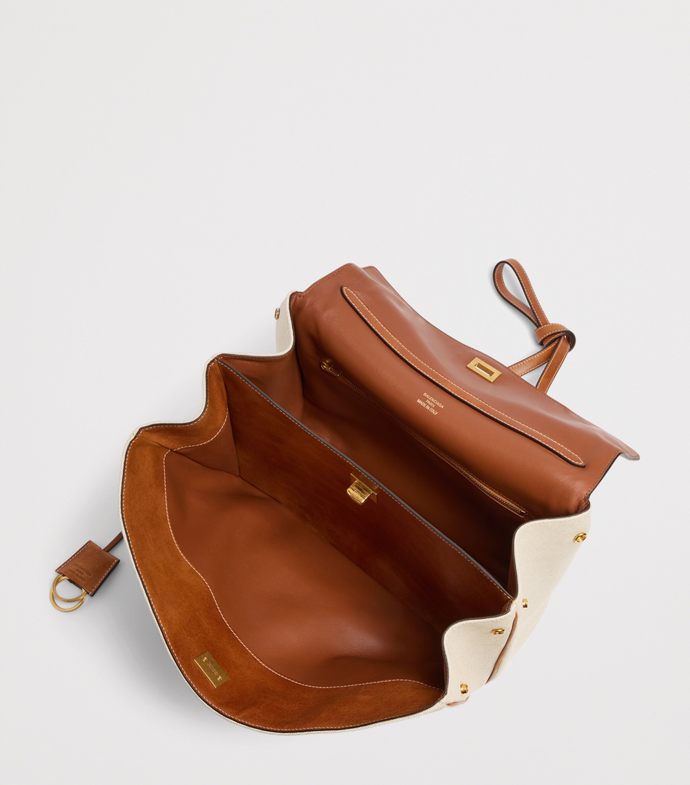 Balenciaga Ivory Medium Canvas Rodeo Top-Handle Bag | Harrods AU