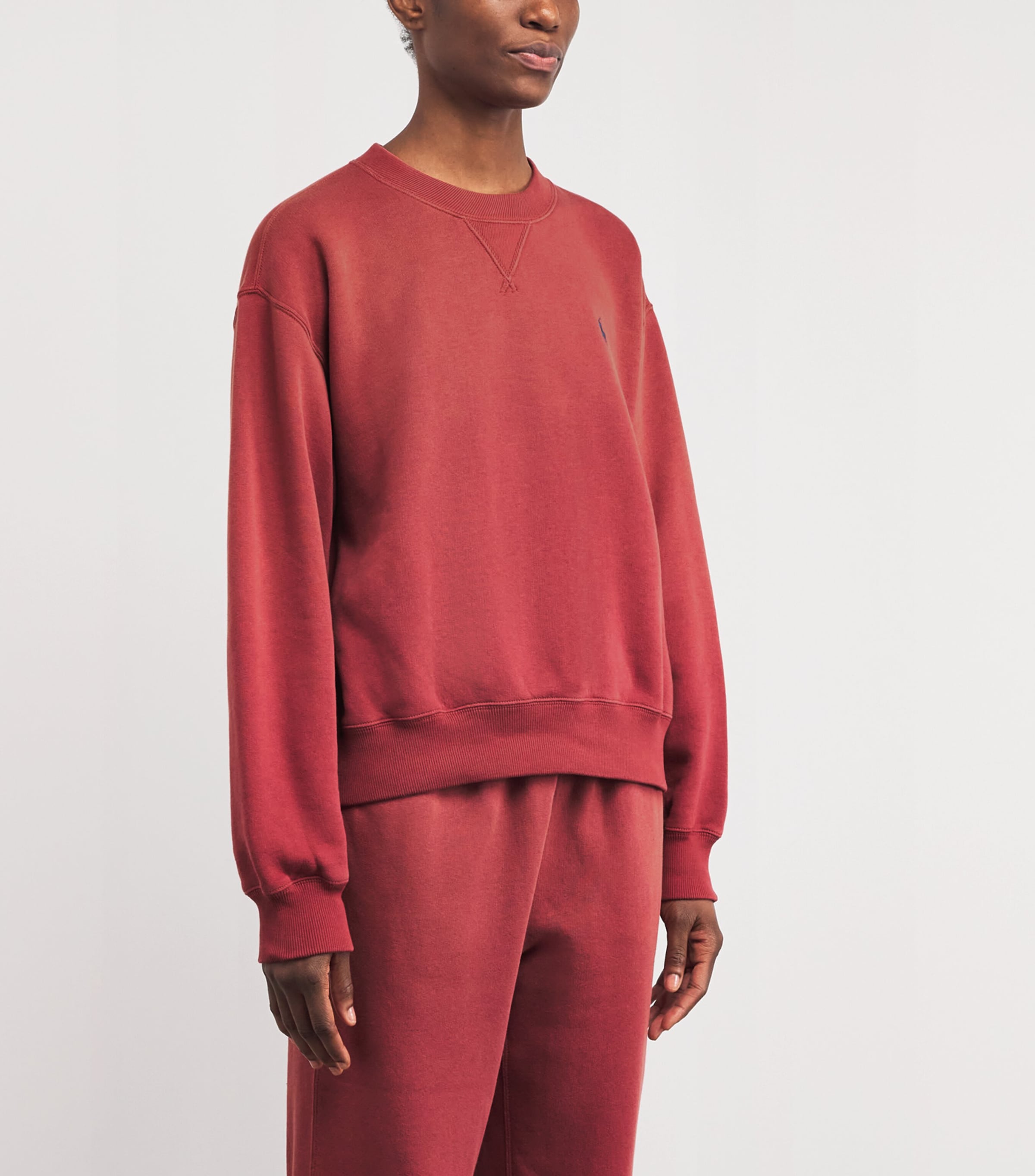 Cotton-Blend Polo Pony Sweatshirt RED SNAPPER Image 3