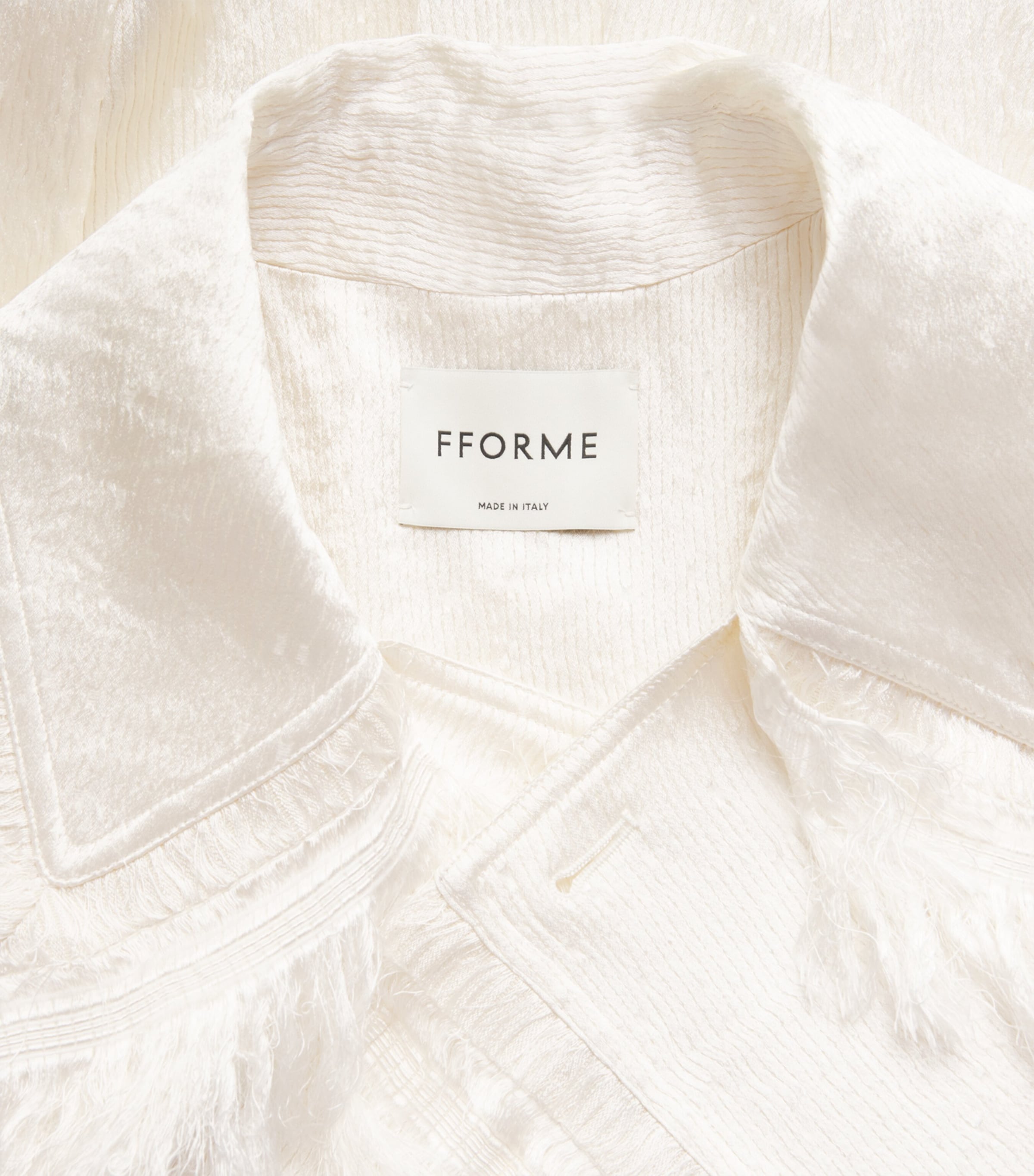 Silk-Blend Fringe Lise Trench Coat CREAM Image 2