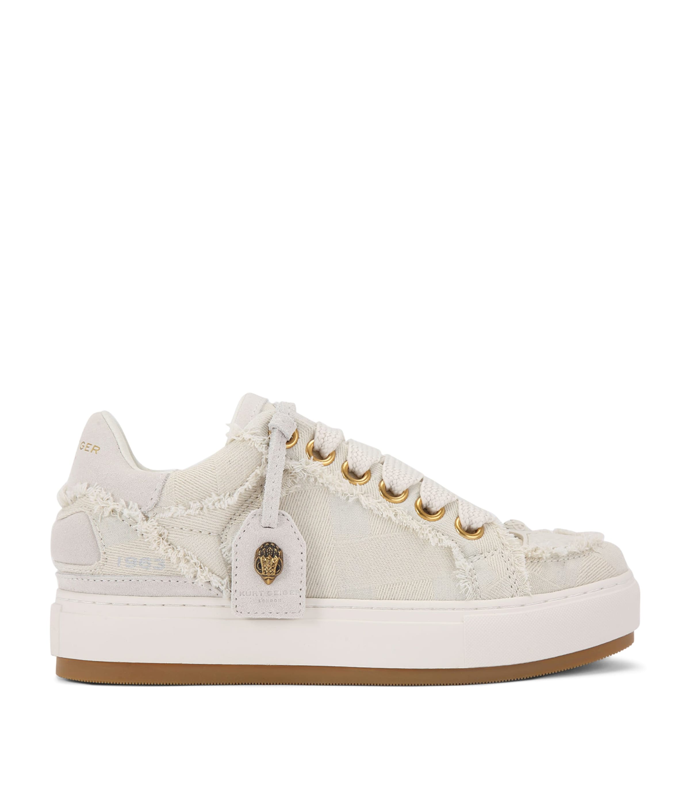 Kurt Geiger London Denim Southbank Tag Sneakers White Image 1