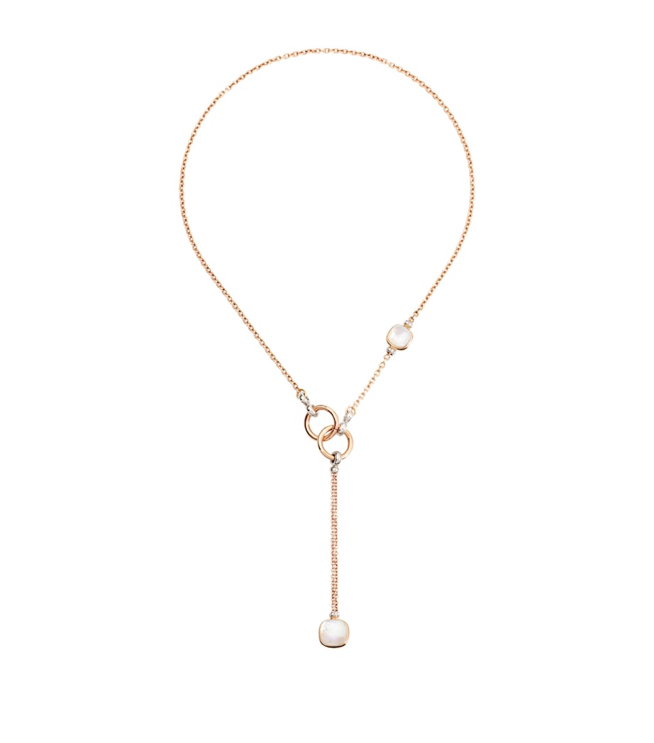 Mixed Metal, Diamond, White Topaz and Mother-of-Pearl Nudo Necklace DB0VA Image 1