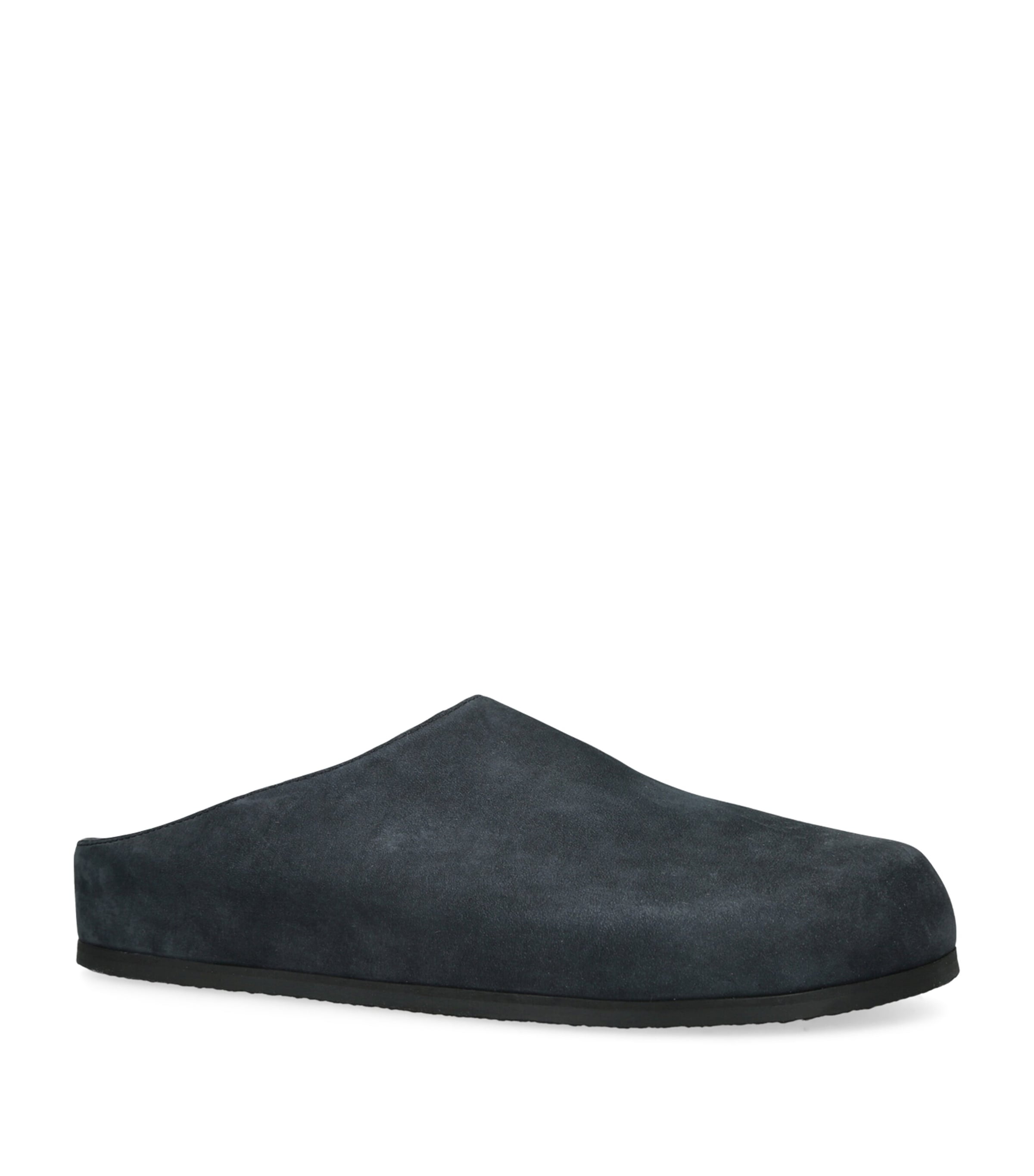 Studio Nicholson Nubuck Suede Slip-On Clogs Blue/dark Image 1
