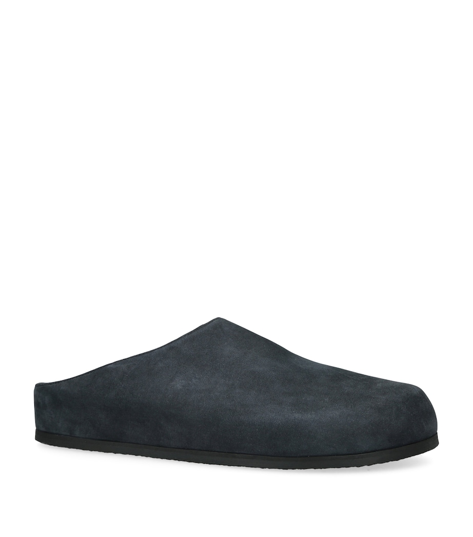 Studio Nicholson Nubuck Suede Slip-On Clogs Blue/dark Image 1