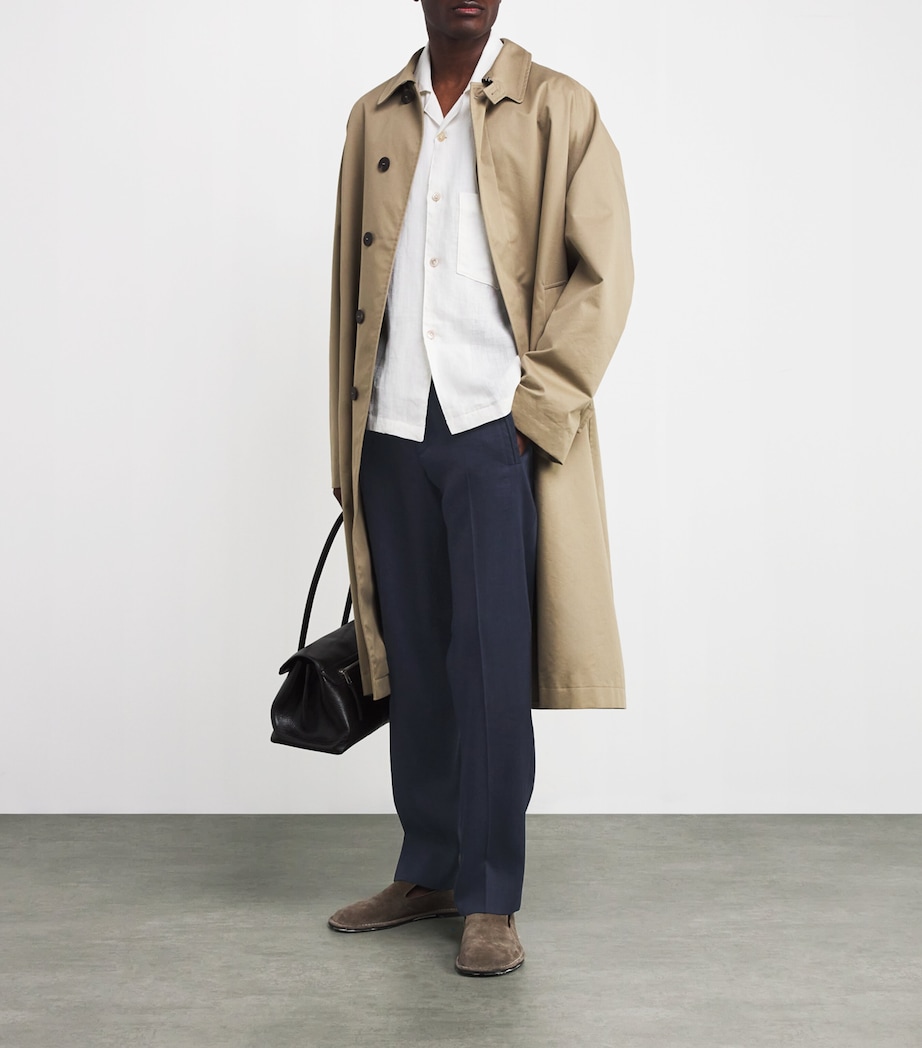 Linen-Wool-Mohair Straight Trousers 03 CHINA BLUE Image 2