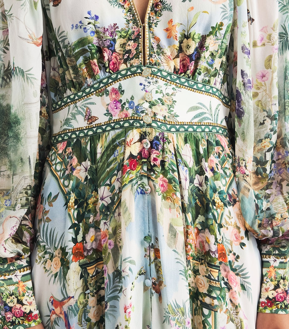 Camilla Womens Silk Art for the Empress Midi Dress Art For The Empress Image 3