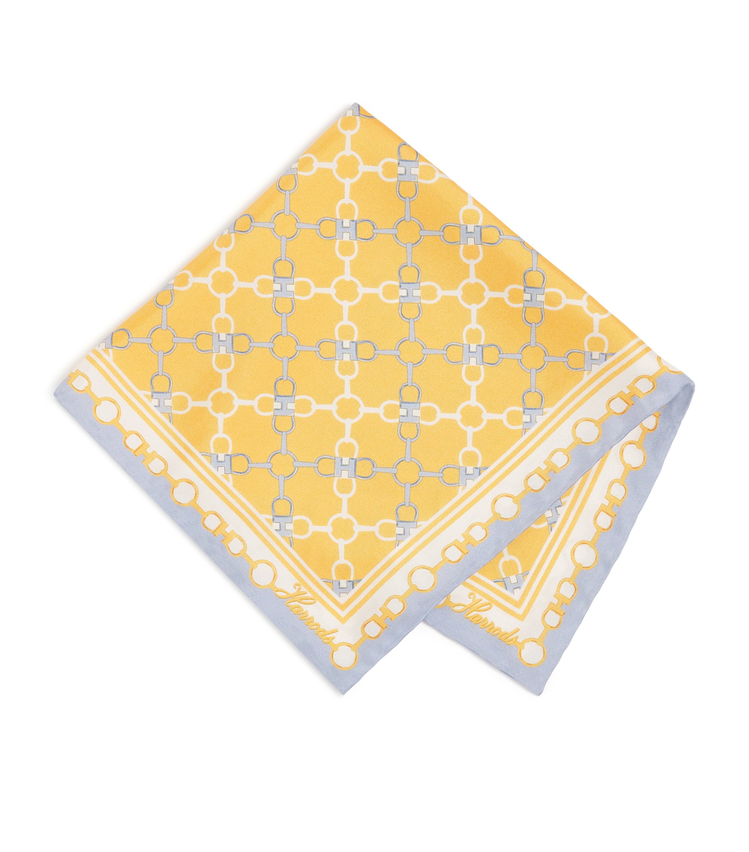 Silk Chain Print Scarf YELLOW Image 1