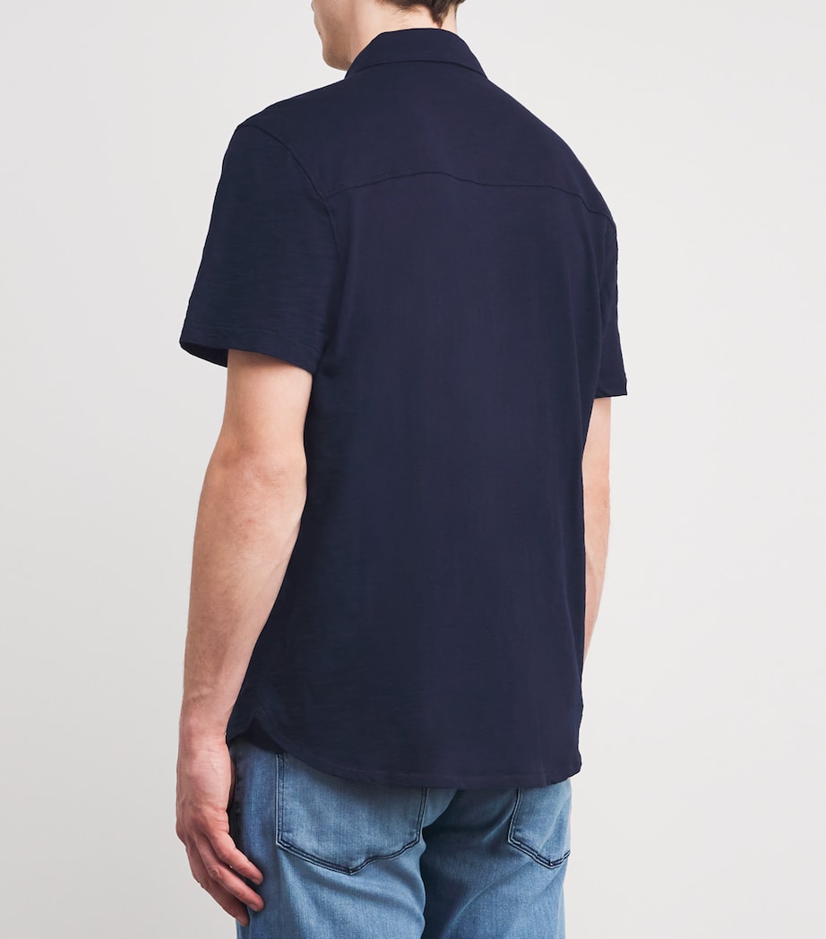 PAIGE Mens Cotton Jersey Carillo Shirt Deep Anchor Image 4