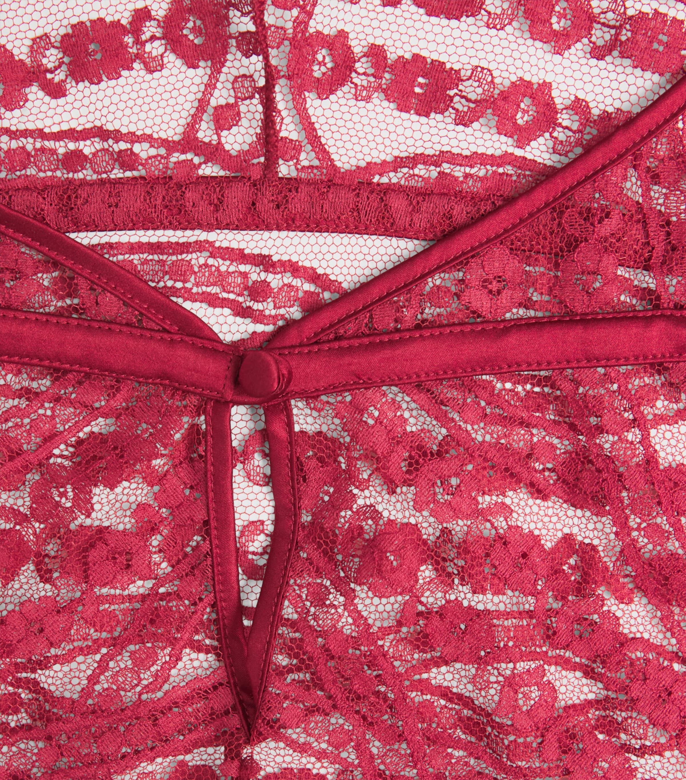Coco De Mer Womens Lace Renata Bodysuit Ruby Image 4