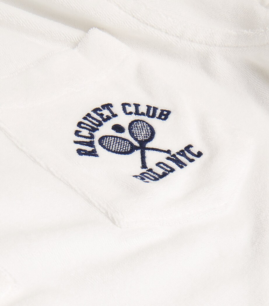 Towelling Polo Shirt WHITE Image 5