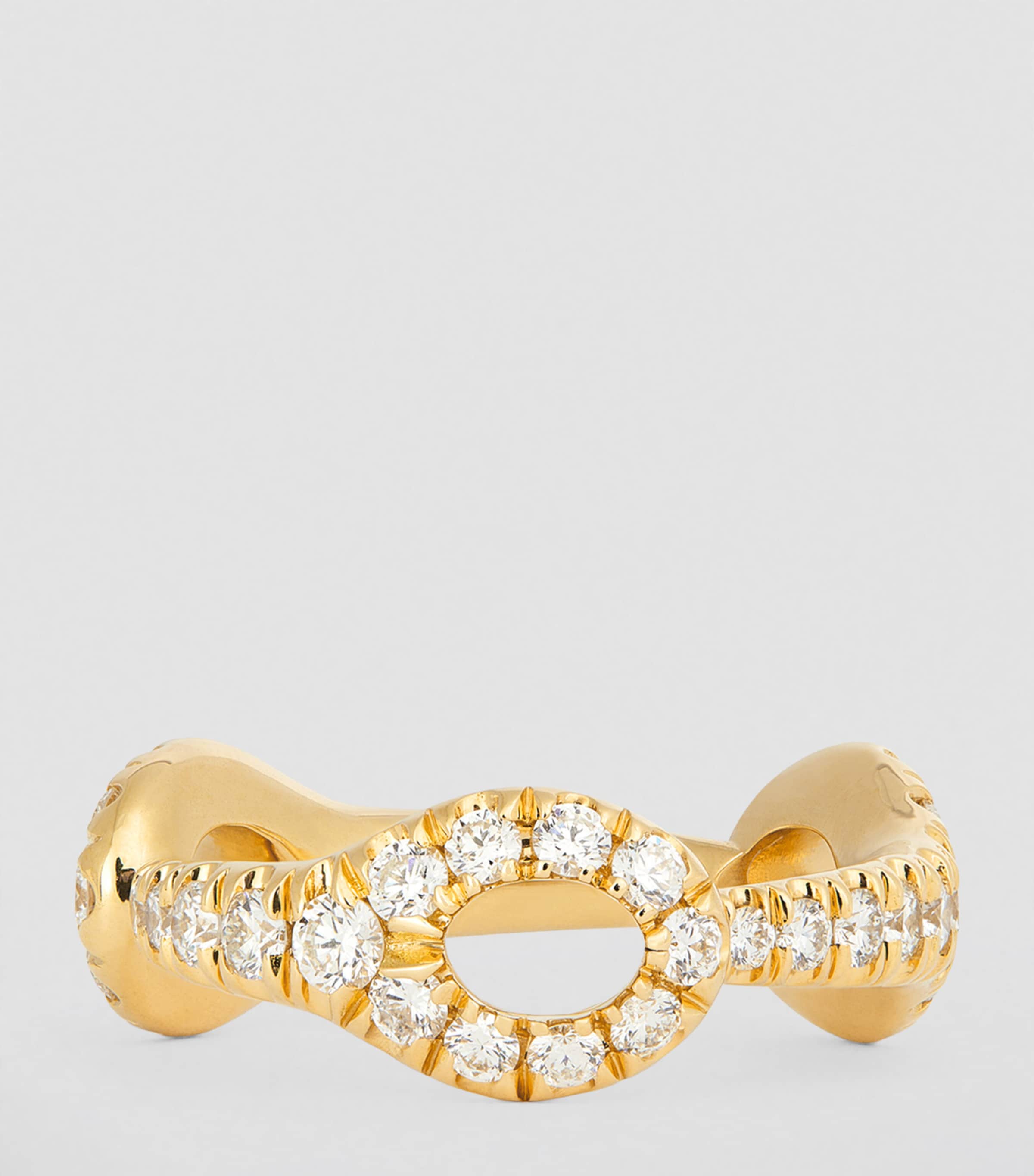 Yellow Gold and Diamond Medium Lola Needle Ring YELLOW GOLD Image 3