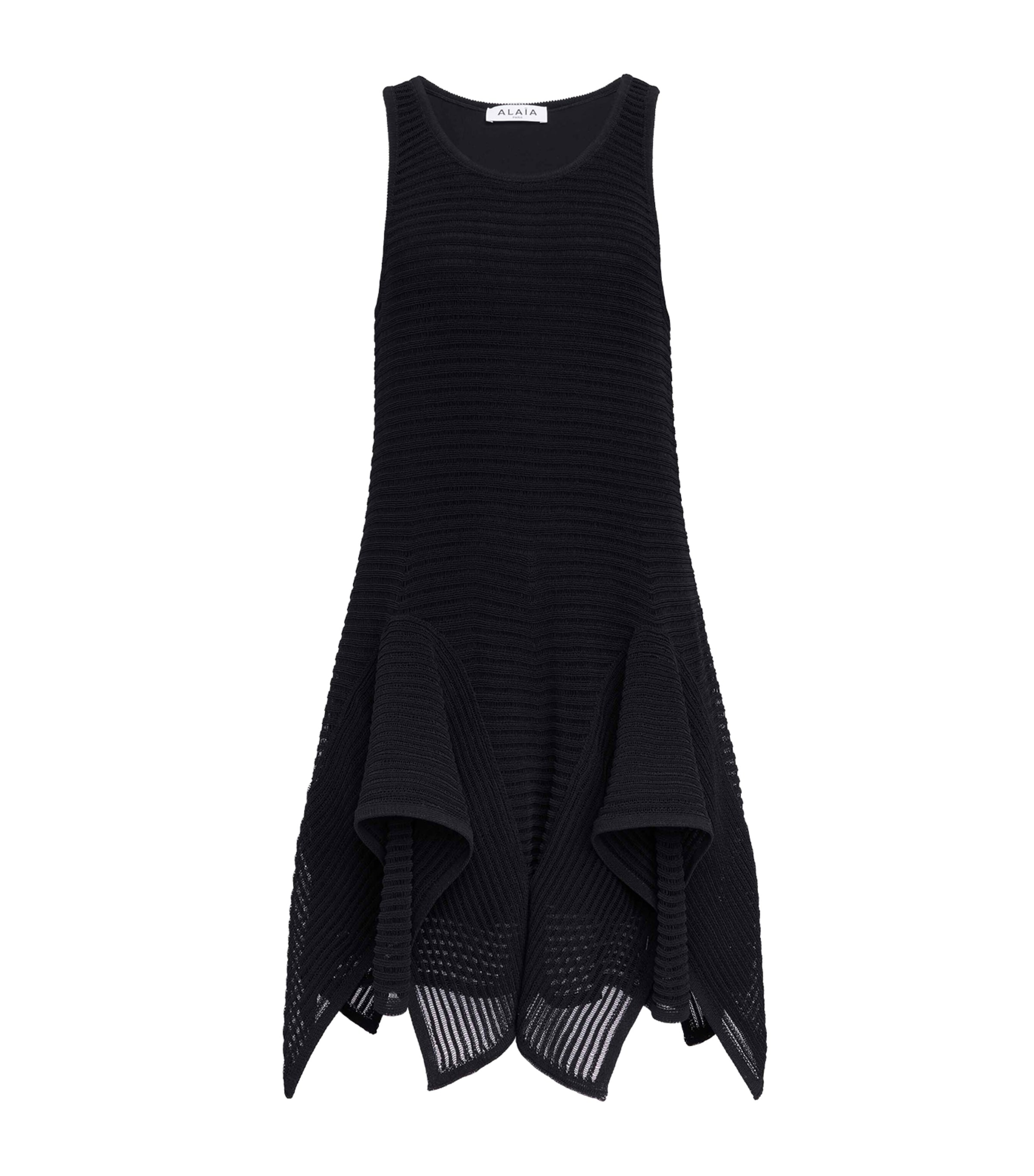 Alaïa Ladder-knit Mini Dress In Black